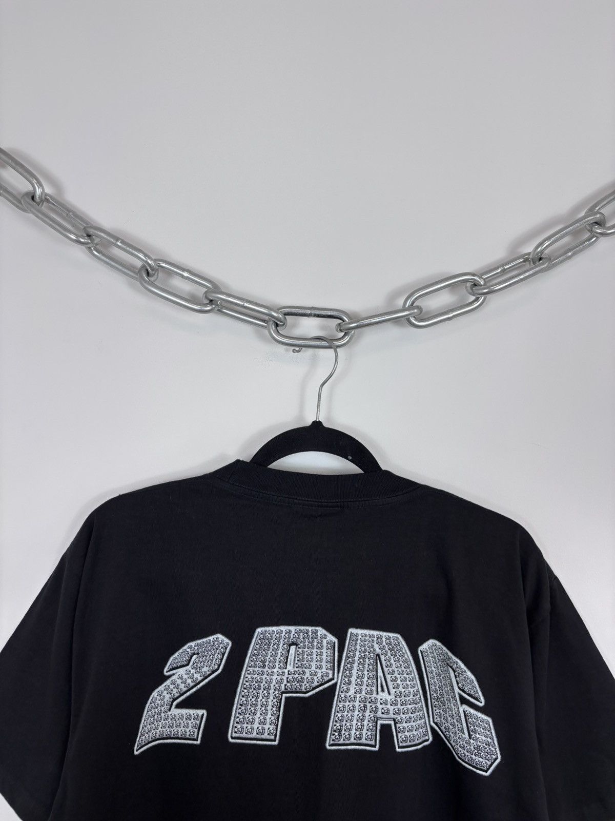 Rap Tees Vintage 2Pac Makaveli Against All Odds Rap Song Black Tee Size US L / EU 52-54 / 3 - 12 Thumbnail