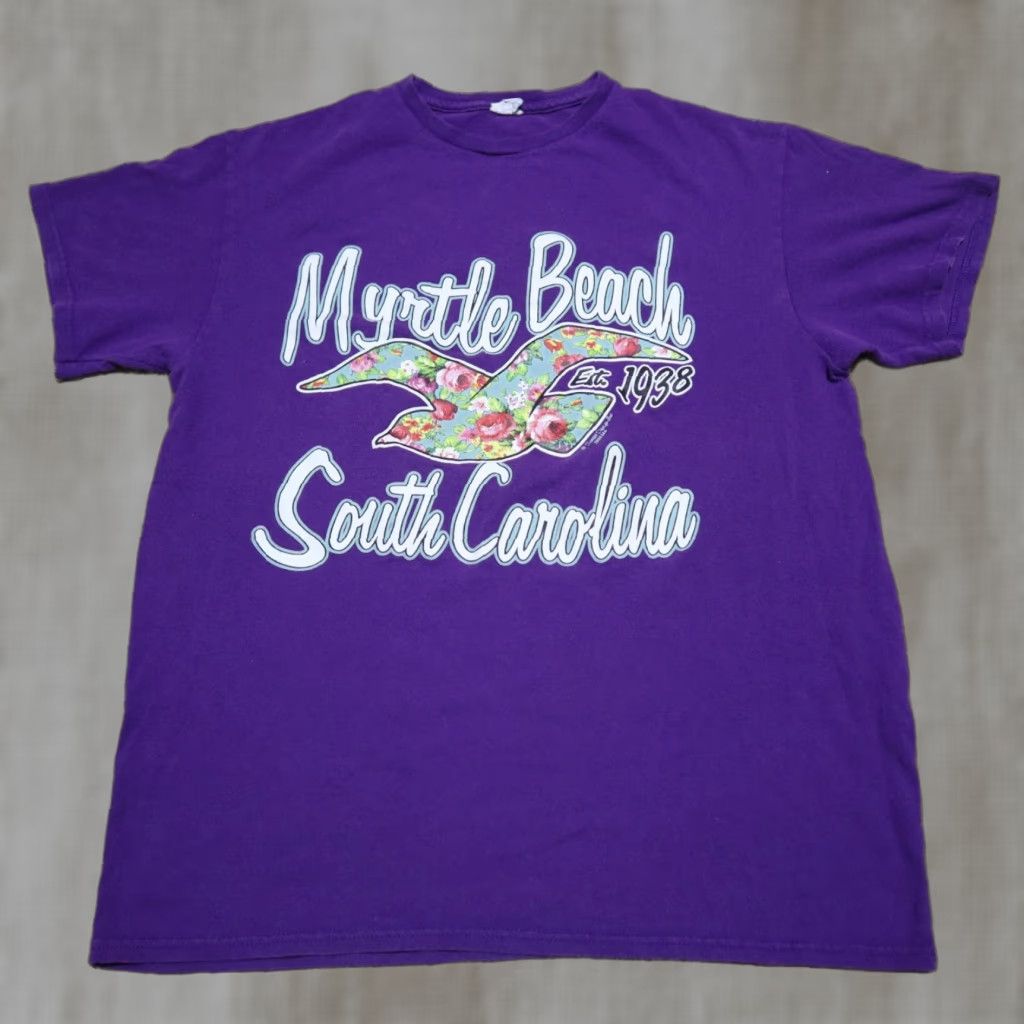 Vintage Myrtle Beach South Carolina Tee T-Shirt Men's Size M Medium Shirt Men M Purple 90s? Size US M / EU 48-50 / 2 - 1 Thumbnail
