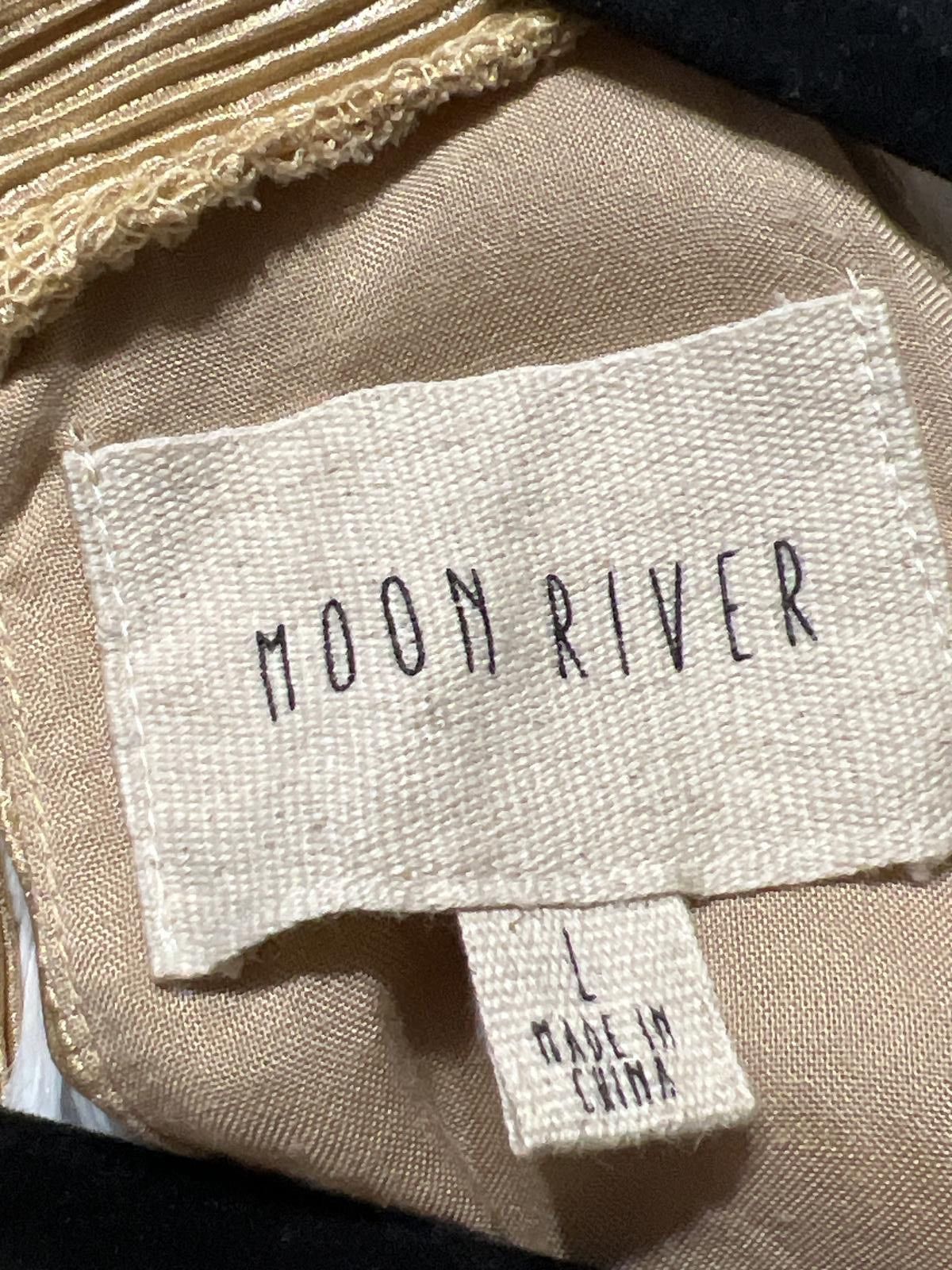 Other Moon River Anthropologie Gold Pleated Halter Neck Dress L Size L / US 10 / IT 46 - 5 Thumbnail