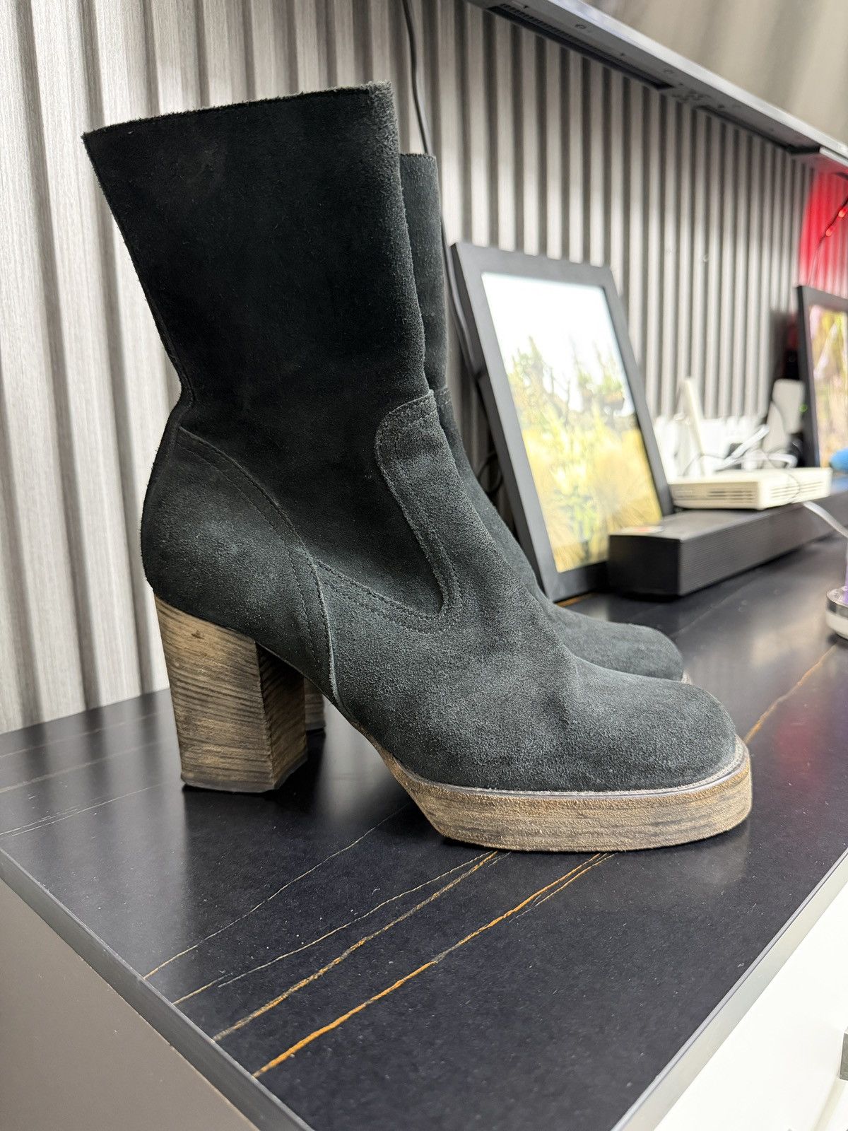 Rick Owens 🦂😮‍💨Ss05 SCORPIO suede heel Boots Size US 9 / EU 42 - 11 Thumbnail