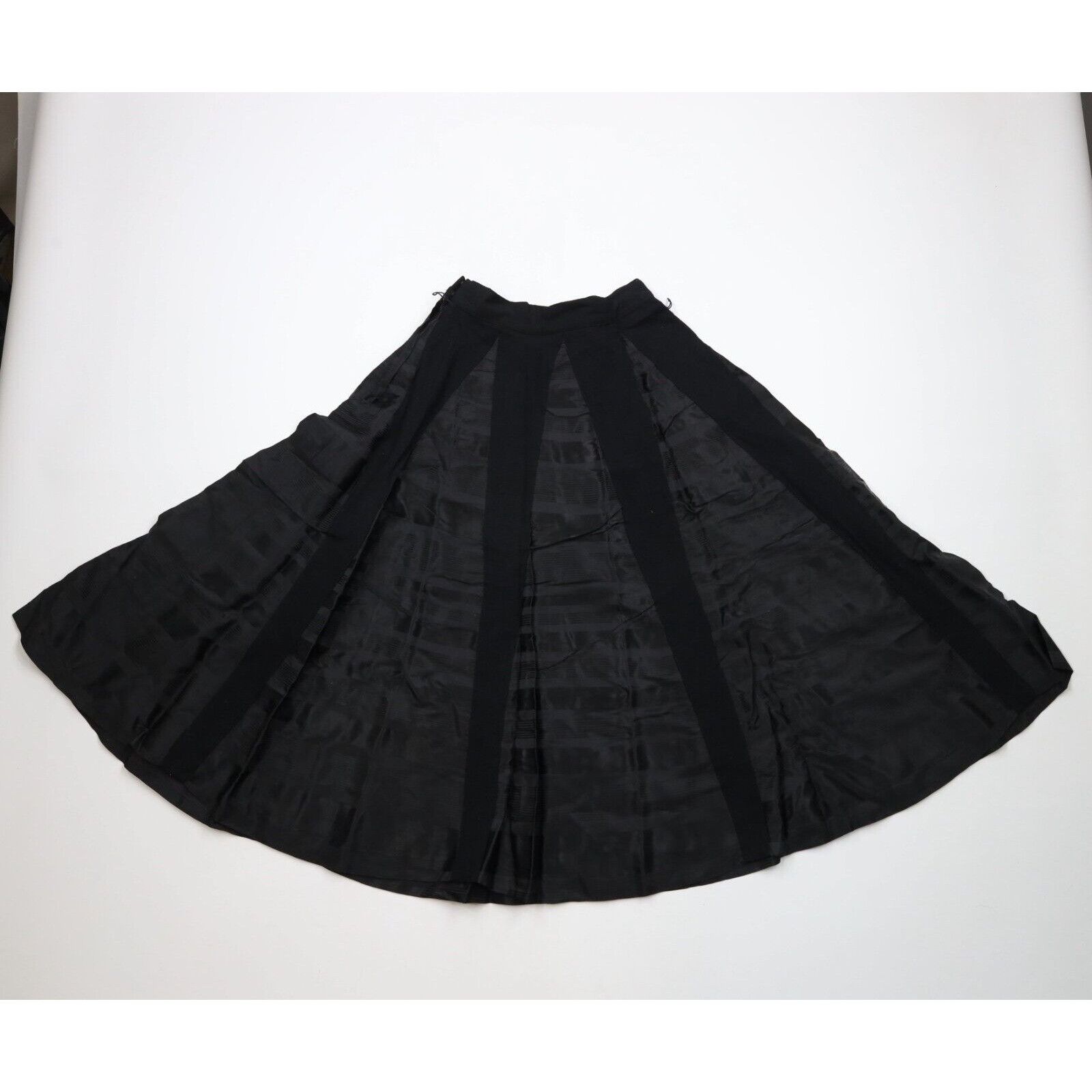 Vintage Vintage 60s 70s Streetwear Wool Satin Striped Skirt Size 24" / US 00 / IT 34 - 9 Thumbnail
