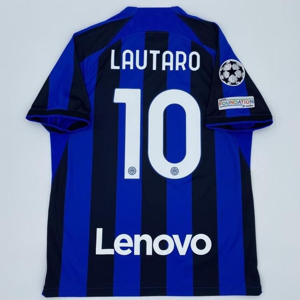 Nike Inter Milan Lautaro Martinez 2022 23 home UCL Jersey Size US L / EU 52-54 / 3 - 1 Thumbnail