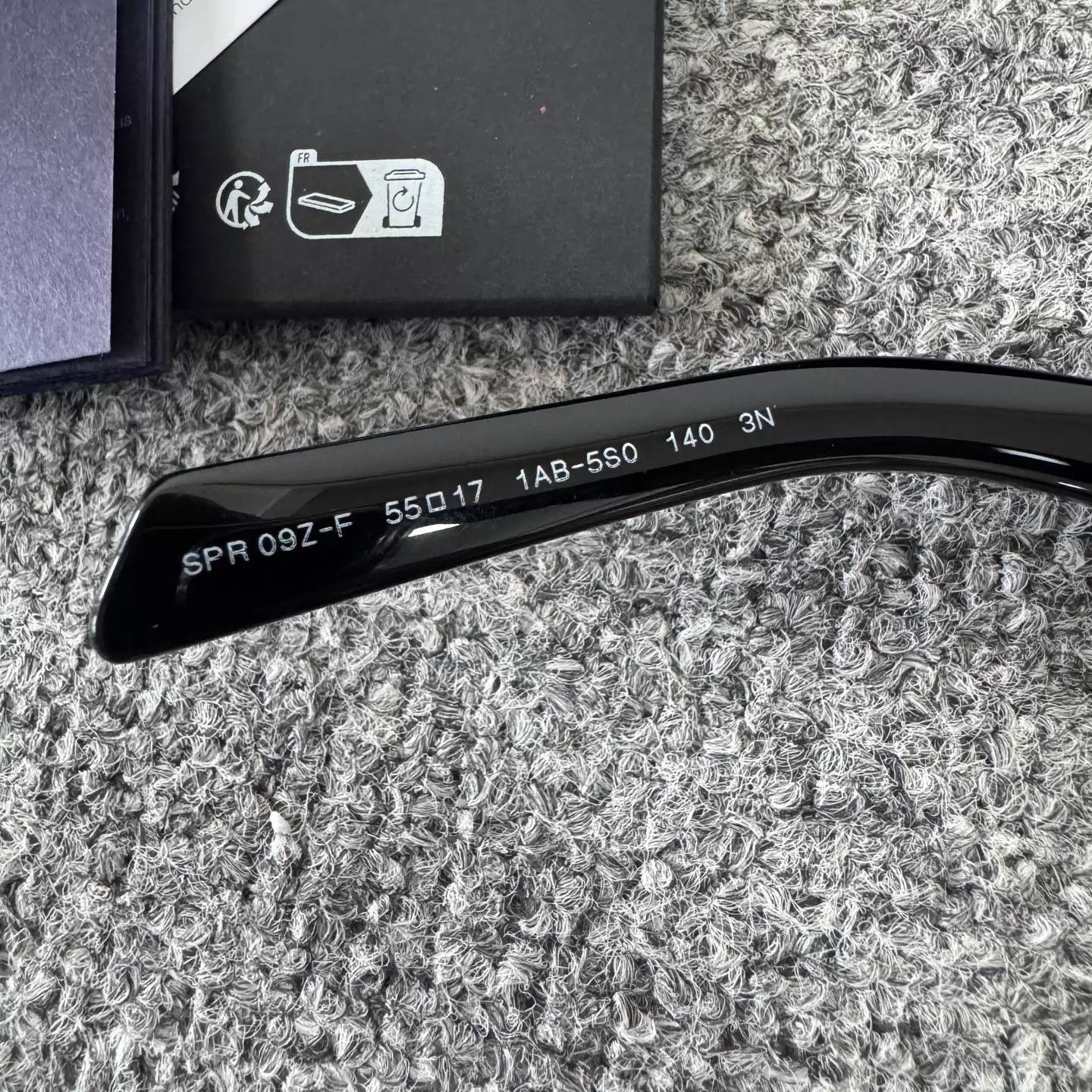 Prada Prada Black Frame Triangle Logo Narrow Sunglasses Size ONE SIZE - 5 Thumbnail
