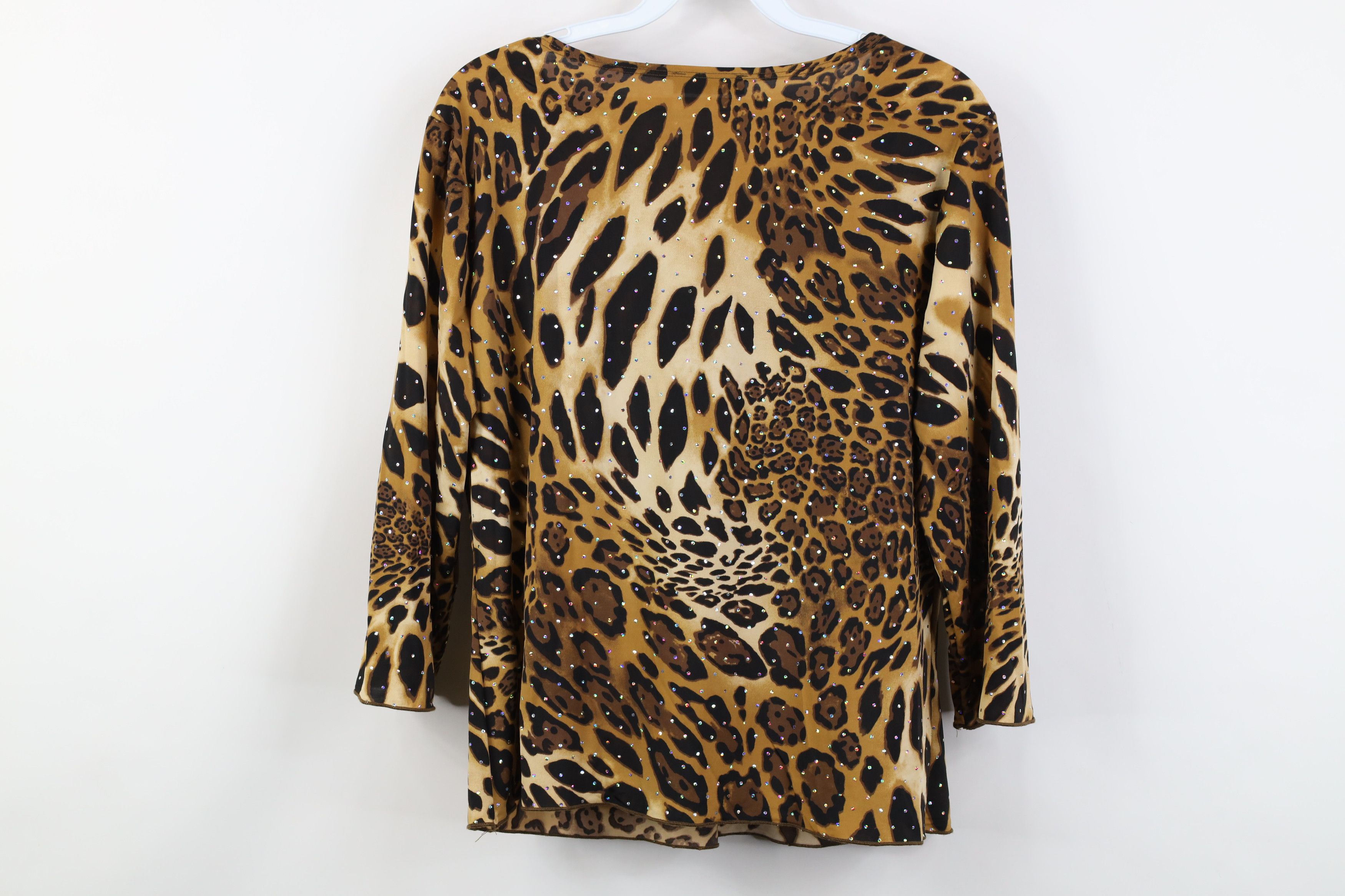 Vintage Vintage 90s Y2K Babydoll Fairy Leopard Cheetah Shirt Top USA Size XL / US 12-14 / IT 48-50 - 11 Thumbnail