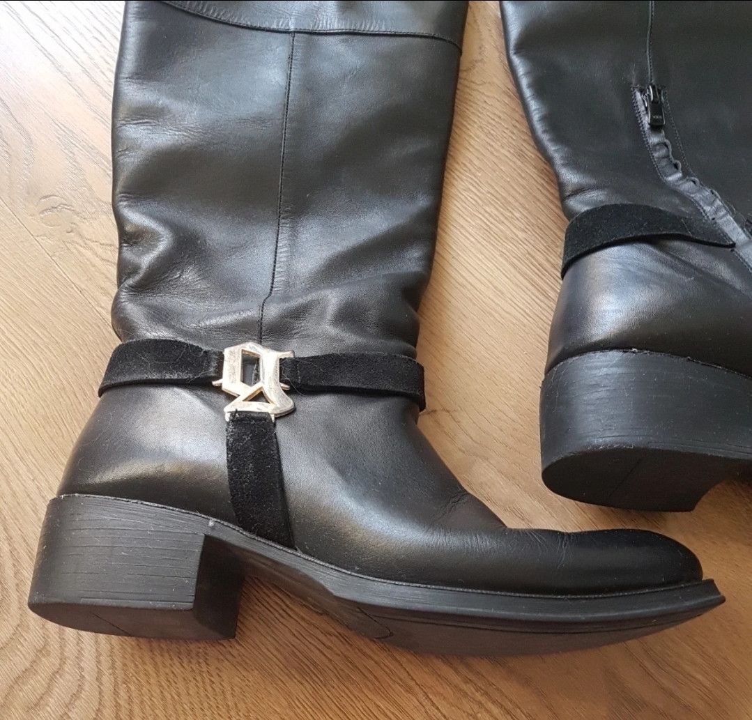 John Galliano Galliano biker leather boots Size US 9 / IT 39 - 3 Thumbnail