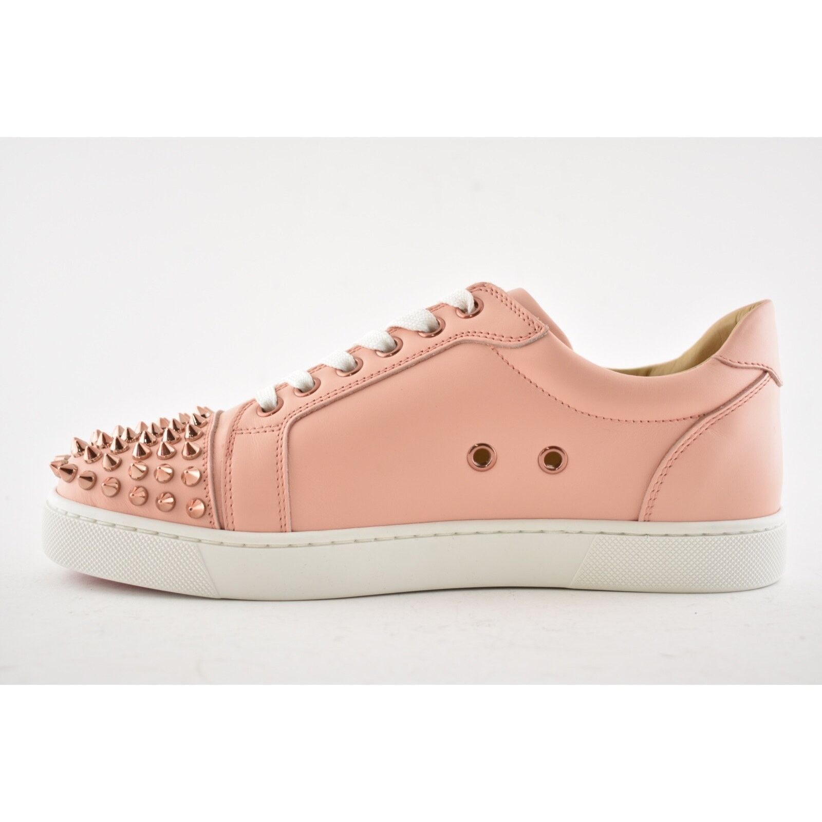 Christian Louboutin Christian Louboutin Vieira Pink Leather Flat Sneakers Size US 4 / IT 34 - 9 Thumbnail
