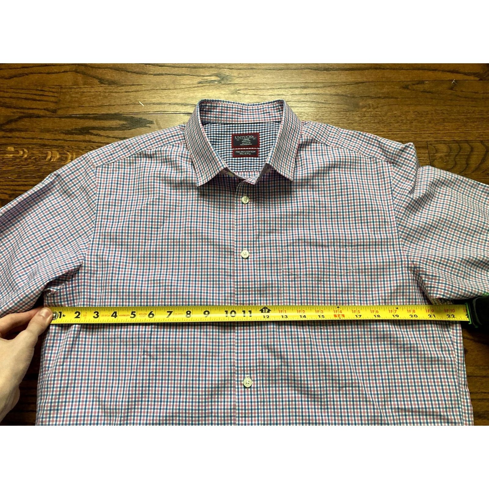 UNTUCKit UNTUCKit Shirt Mens Large Wrinkle Free Button Down Monroeville Dress Casual Multicolor Cotton Long Sleeve Slim Button-Up Collar-Down Mens Regular L Size US L / EU 52-54 / 3 - 6 Thumbnail