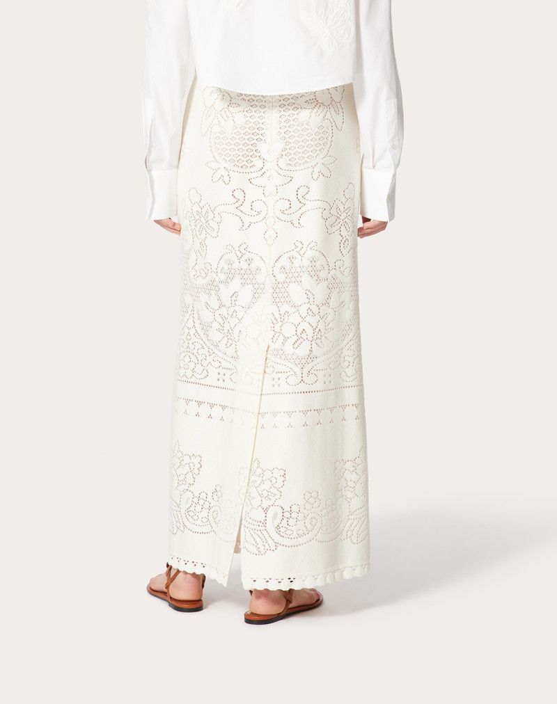 Valentino o1y0326 Maxi Skirt in Ivory Size 30" / US 8 / IT 44 - 3 Thumbnail