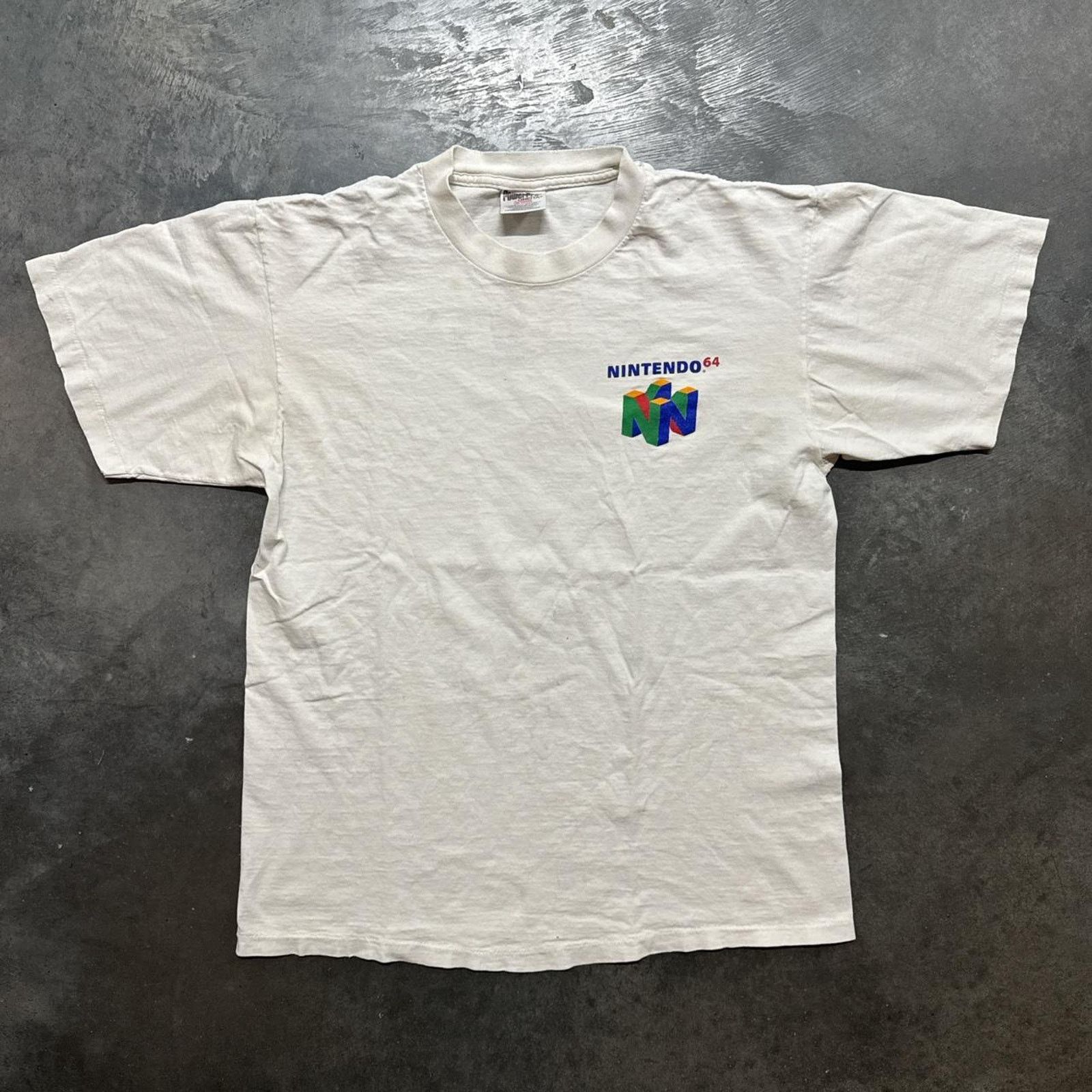 Vintage Super Mario Nintendo 64 Vintage 90s Promo Graphic T-Shirt Size US L / EU 52-54 / 3 - 4 Thumbnail