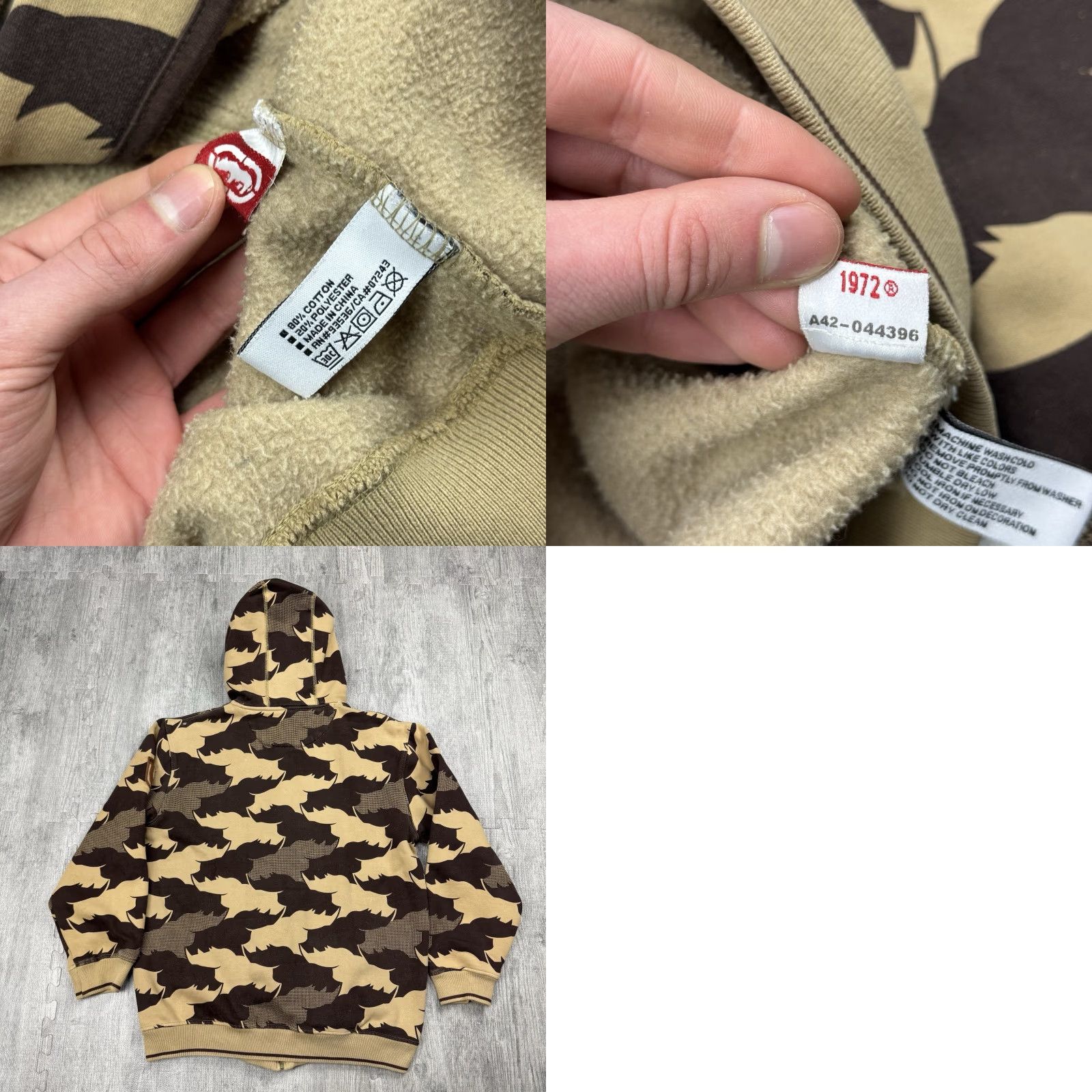Ecko Unltd. VTG ECKO UNLTD FULL ZIP HOODIE RHINO CAMO GRAPHIC PRINT SKATE MULTI COLOR MENS M SIZE M Size US M / EU 48-50 / 2 - 8 Thumbnail