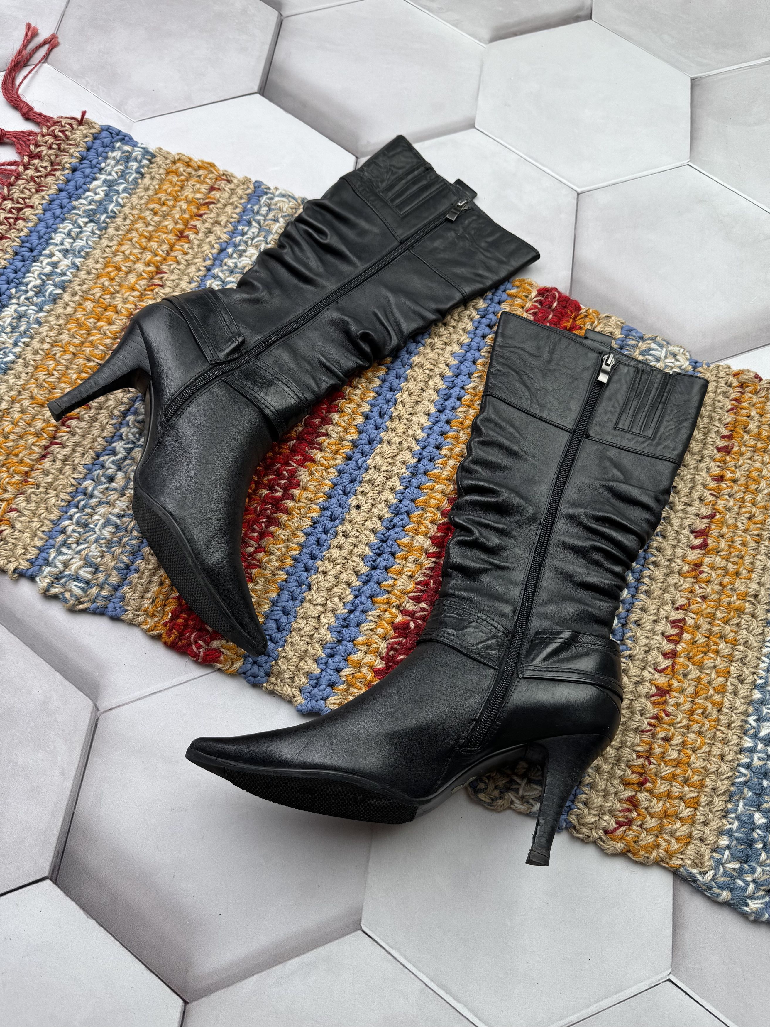 If Six Was Nine Vintage Leather Boots With Straps Size US 9 / IT 39 - 4 Thumbnail