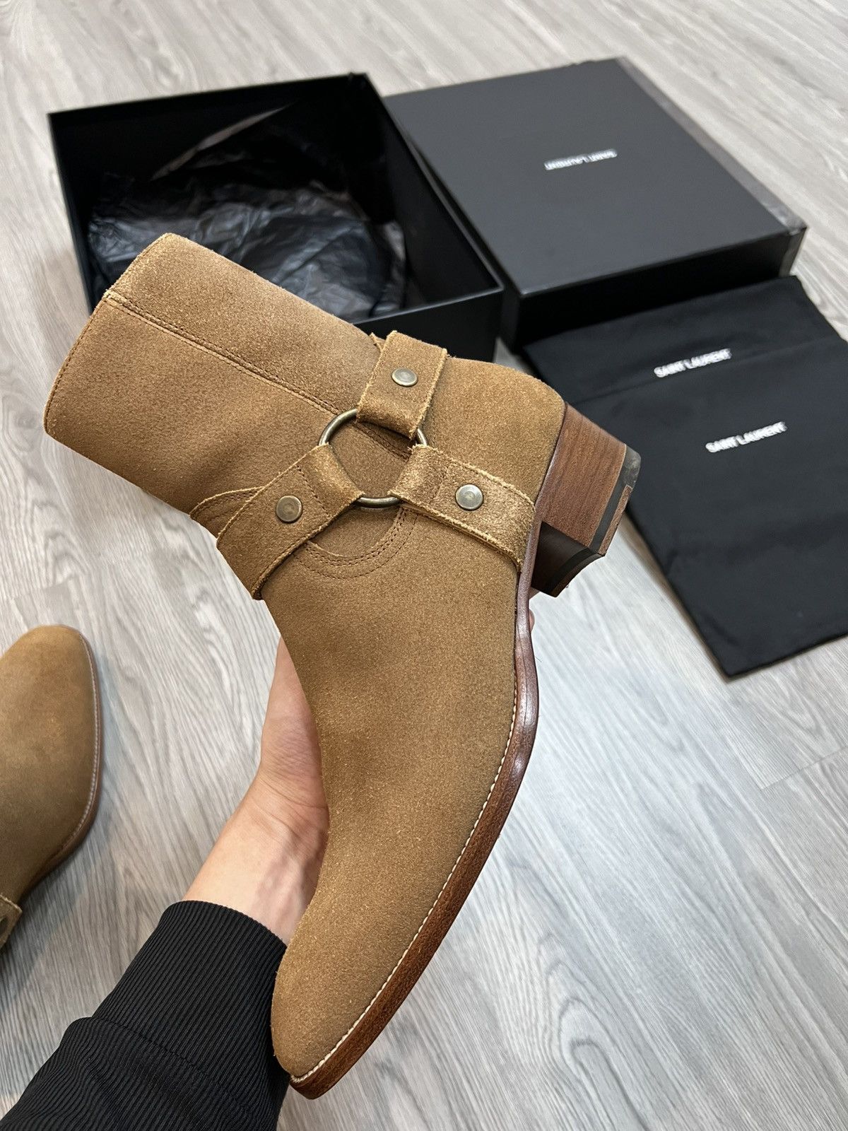 Saint Laurent Paris Saint Laurent Wyatt Harness Tobaco Boots Size US 7 / EU 40 - 3 Thumbnail