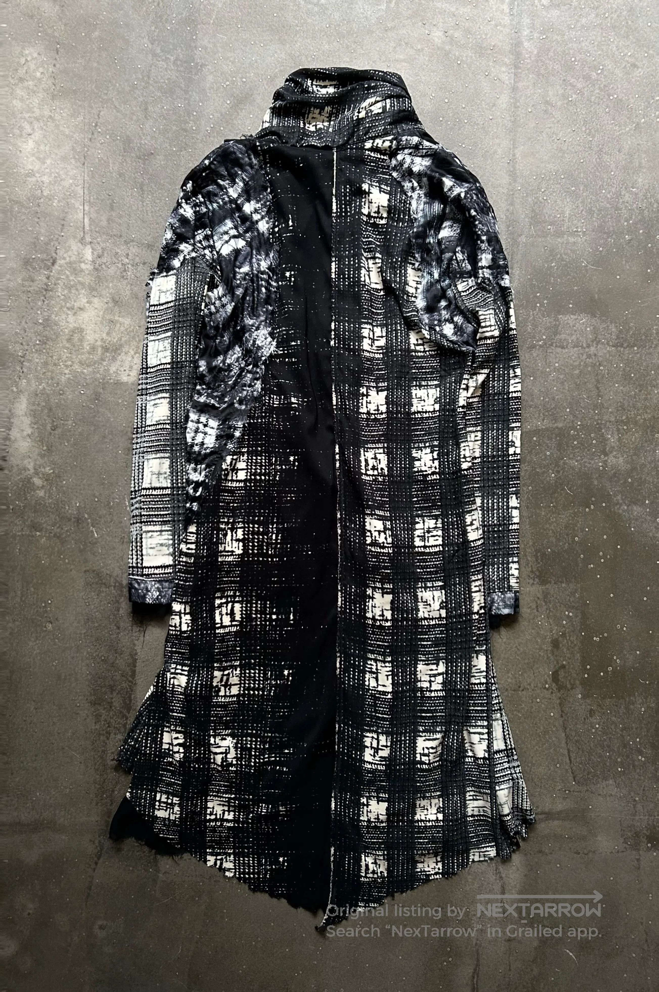 Japanese Brand stylish patchwork long coat by TT. Size US L / EU 52-54 / 3 - 2 Thumbnail