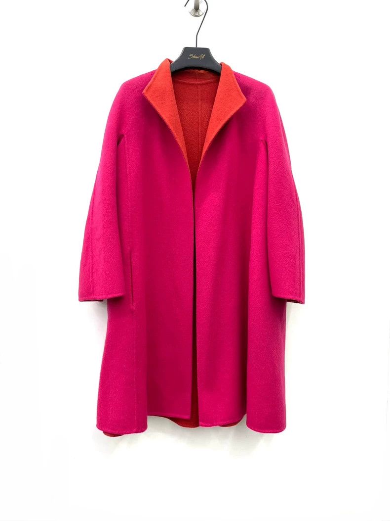 Max Mara Max Mara Reversible stylish buttonless cashmere coat Size L / US 10 / IT 46 - 1 Thumbnail