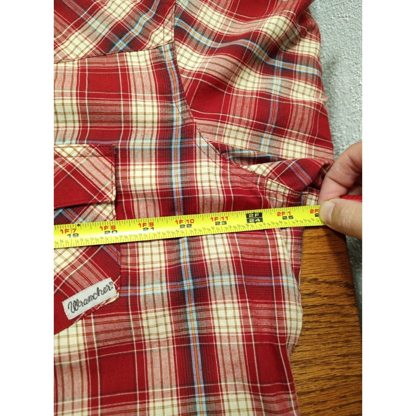 Wrangler VINTAGE Wrangler Wrancher Western Shirt Pearl Snap Red Plaid USA Mens XL Clearance? No. Size US XL / EU 56 / 4 - 6 Thumbnail