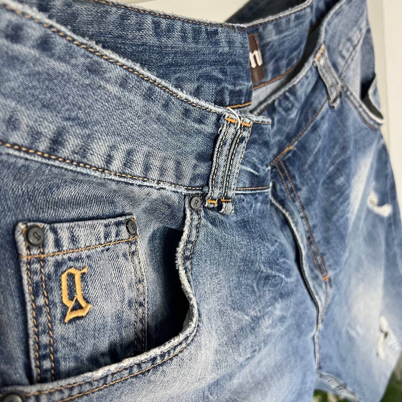 John Galliano Galliano Denim Shorts Y2k Jeans Distressed Baggy Size US 34 / EU 50 - 4 Thumbnail
