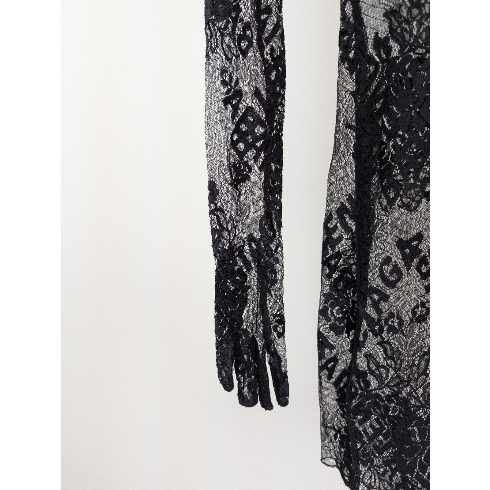 Balenciaga o1rshd1 Glove Dress Stretch Lace in Black Size S / US 4 / IT 40 - 6 Thumbnail
