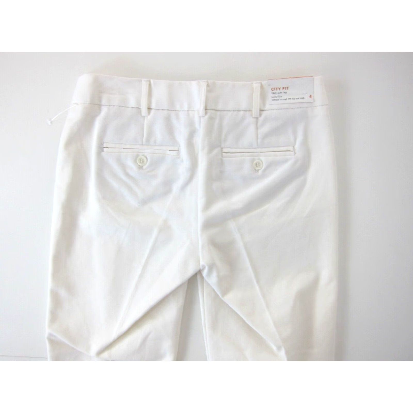 Vintage NWT Dalia Collection White Stretch Very Slim Low Rise City Fit Crop Pant Size 4 Size 27" / US 4 / IT 40 - 6 Thumbnail