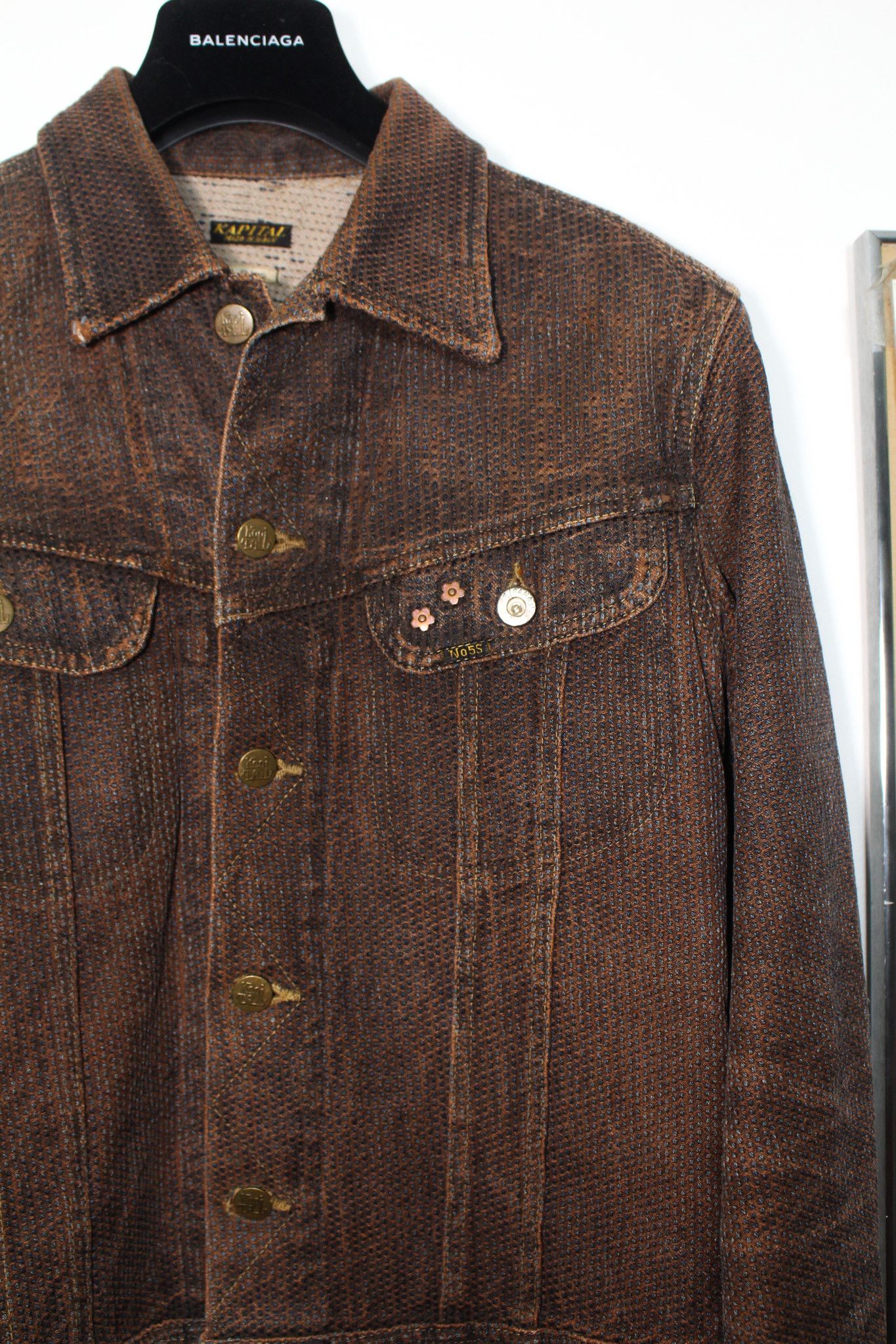 Kapital Kountry Sakura Boro Century Denim Jacket Sashiko Mud Dyed Size US XS / EU 42 / 0 - 3 Thumbnail