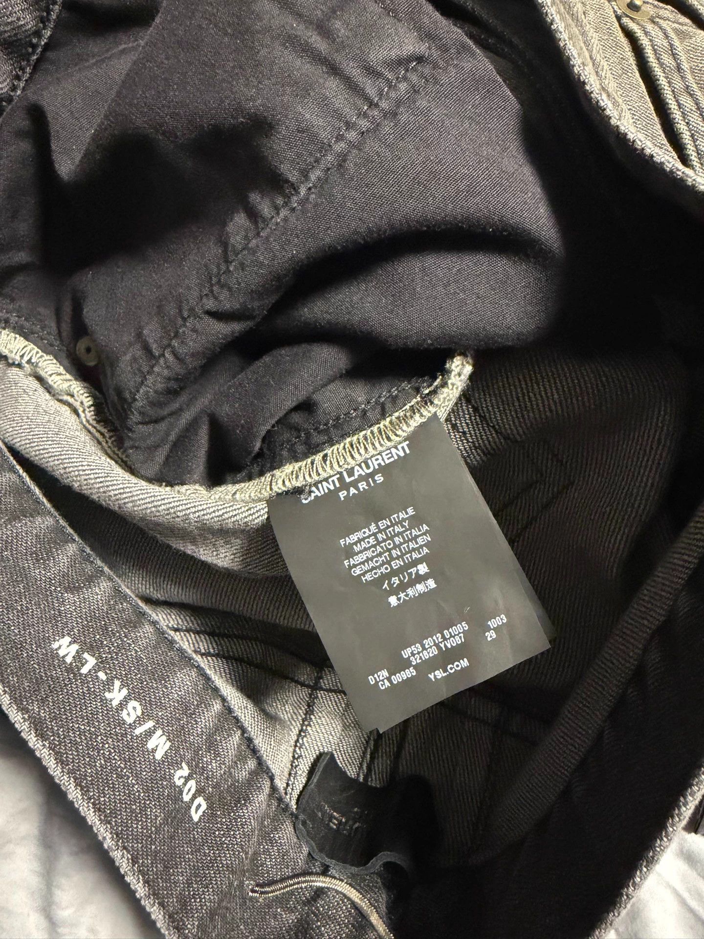 Saint Laurent Paris SLP 13SS Gray Washed Distressed Jeans 29 Size US 29 - 3 Thumbnail