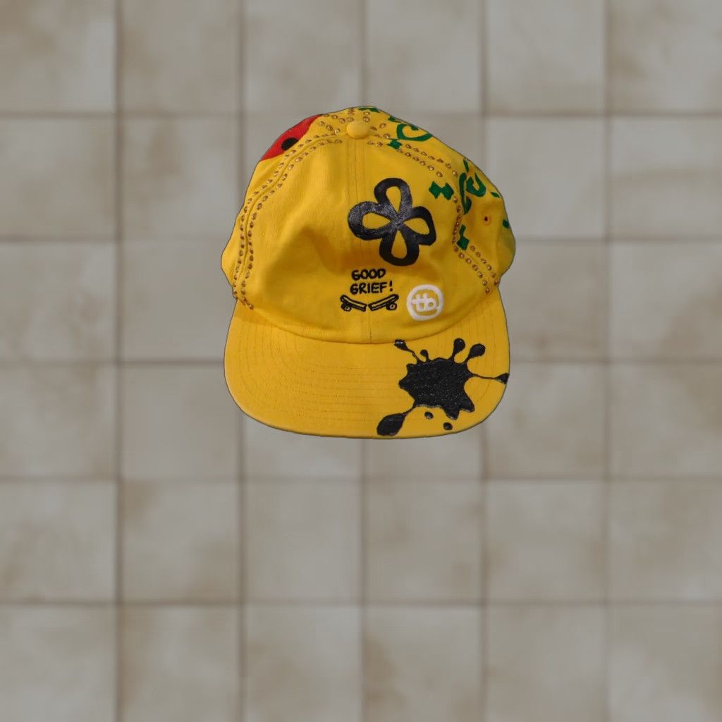 Vans VANS Hat Mens Adjustable Yellow Snoopy Good Grief Baseball Cap Size ONE SIZE - 1 Thumbnail