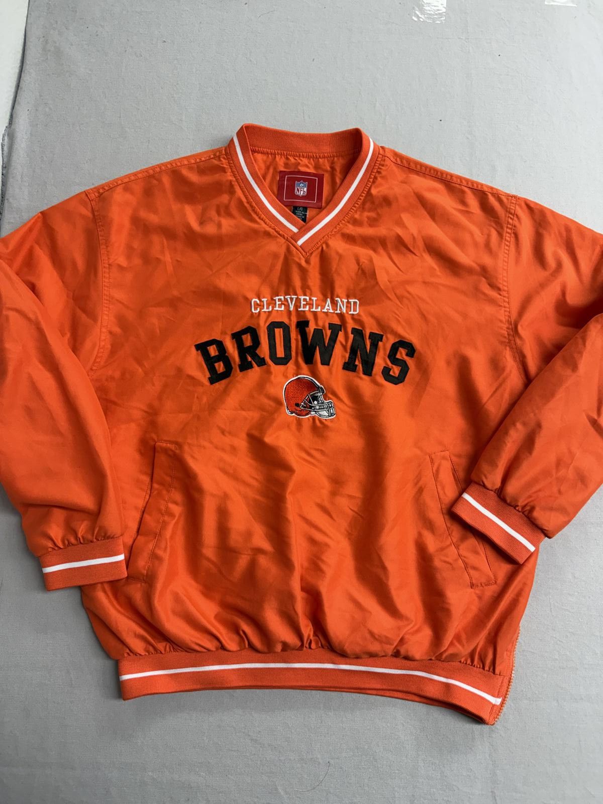 NFL NFL Cleveland Browns Windbreaker Pullover Orange -L Size US L / EU 52-54 / 3 - 1 Thumbnail
