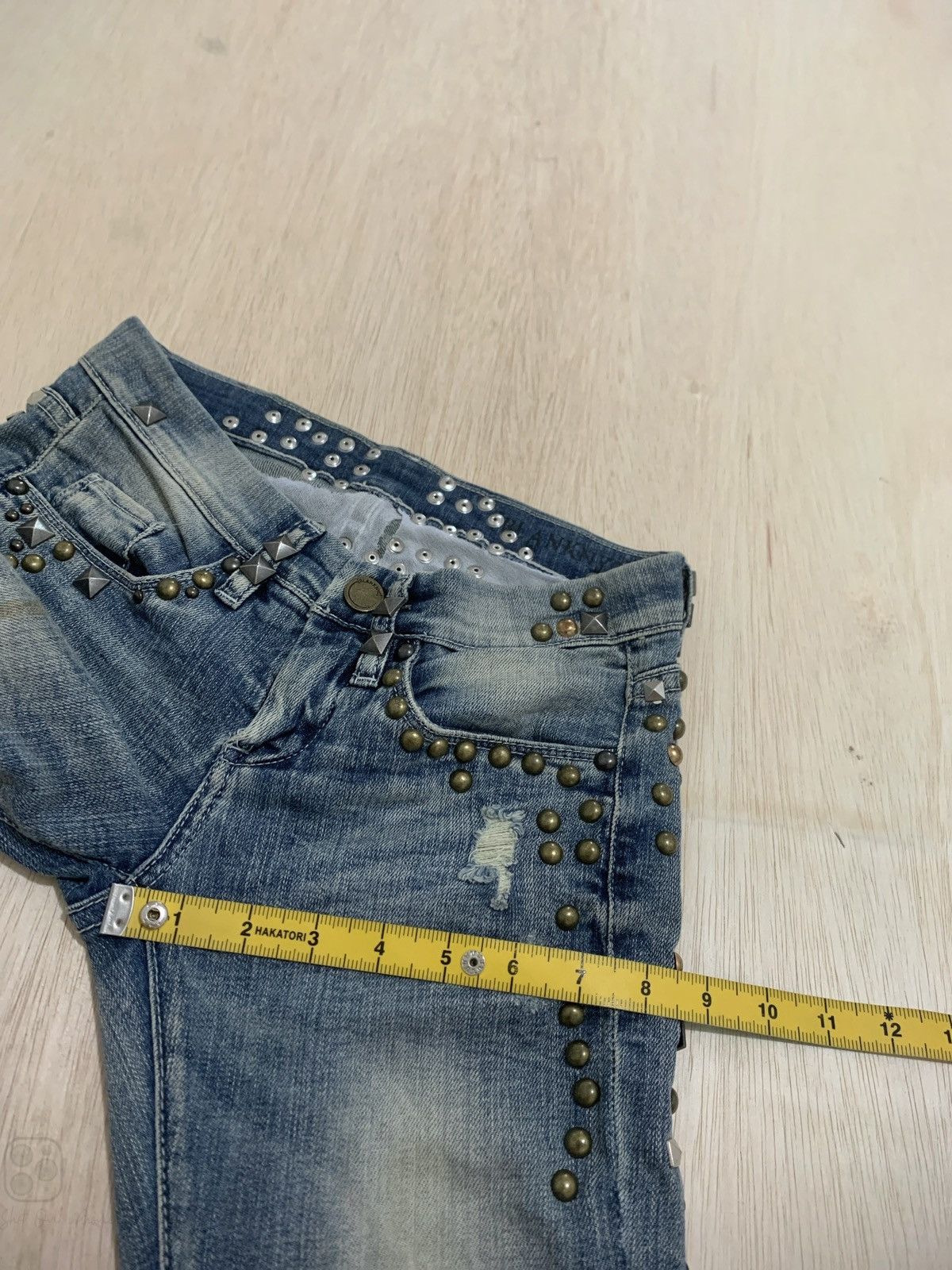 20471120 × If Six Was Nine × Japanese Brand Distressed Denim Blanknyc Studded ifsixwasnine Punk style Size 27" / US 4 / IT 40 - 12 Thumbnail