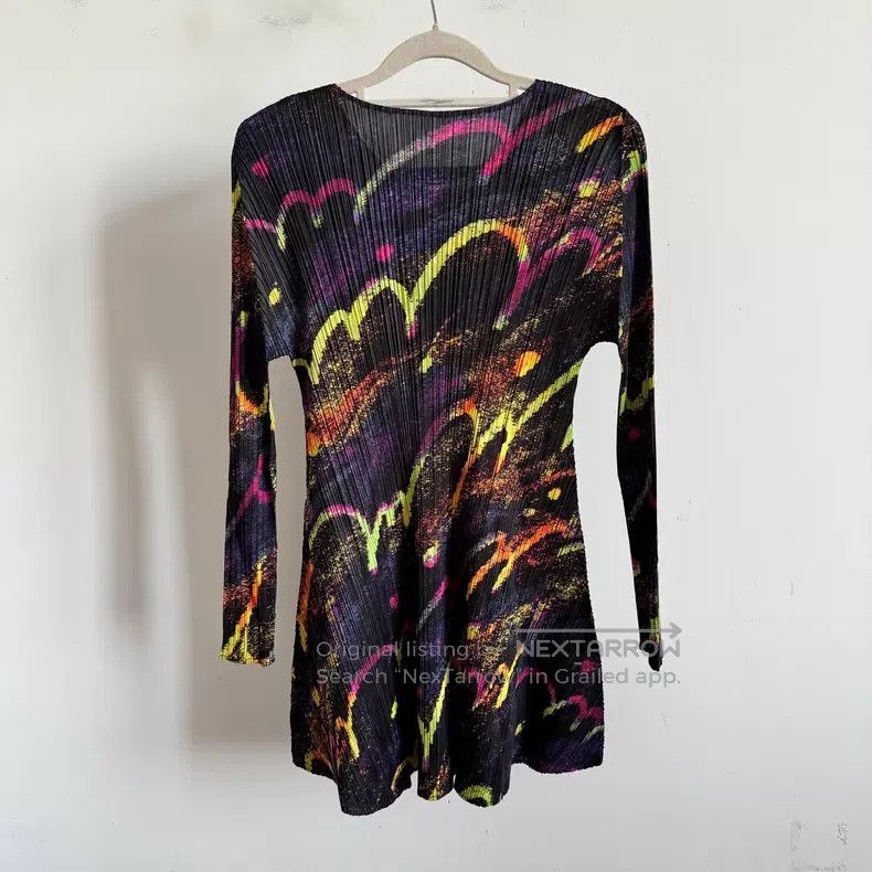 Issey Miyake Issey Miyake Color-Blocked Long-Sleeve Top Size XL / US 12-14 / IT 48-50 - 2 Thumbnail
