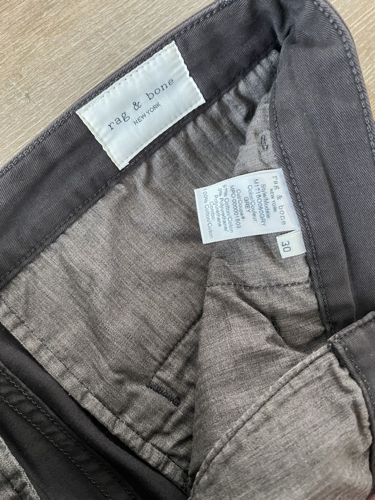 Rag & Bone Rag and bone straight grey chino 30 waist Size US 30 / EU 46 - 3 Thumbnail
