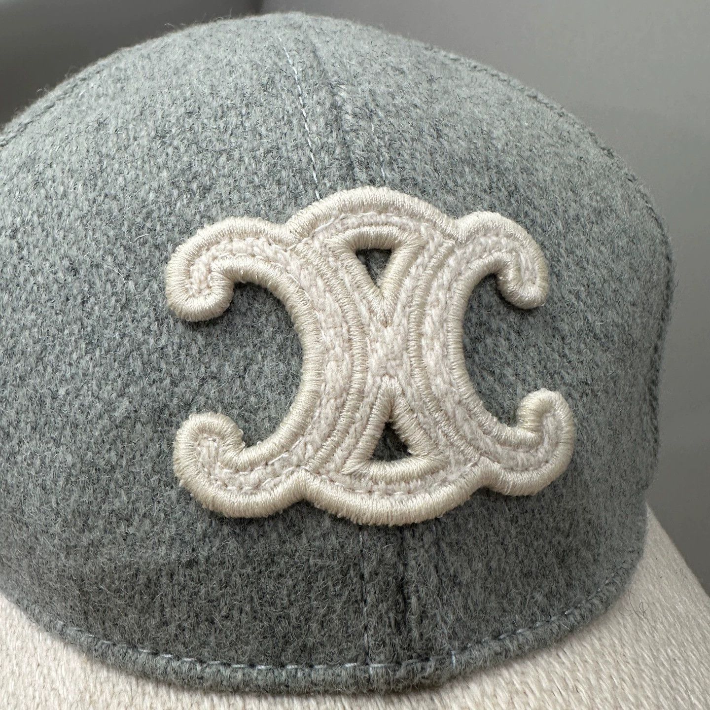 Celine CELINE feb276 Logo Triumph Arc Wool M cap Size ONE SIZE - 4 Thumbnail