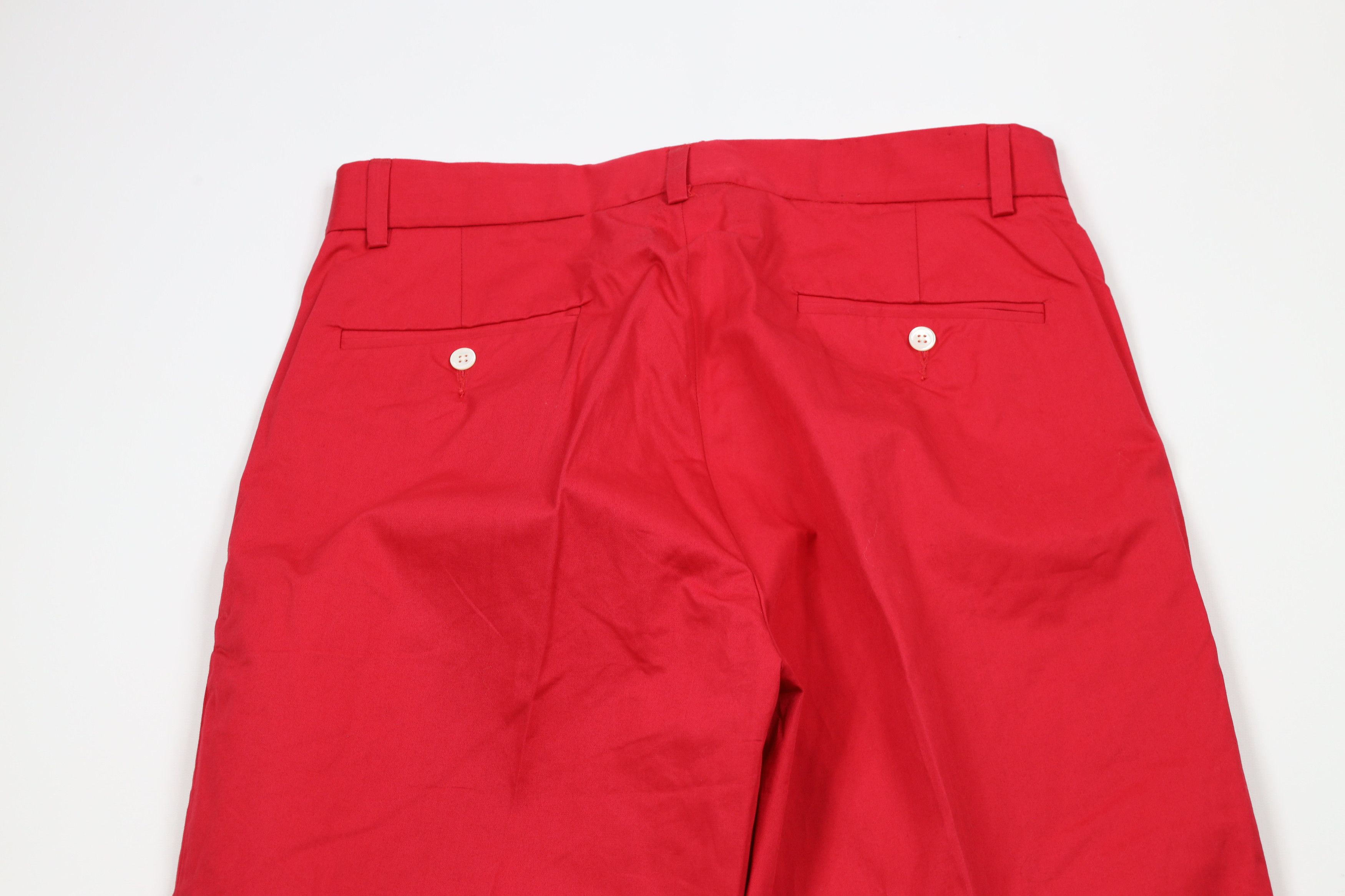 Ralph Lauren × Vintage Vintage 90s Ralph Lauren Wide Leg Cotton Chino Pants Red Size US 32 / EU 48 - 10 Thumbnail