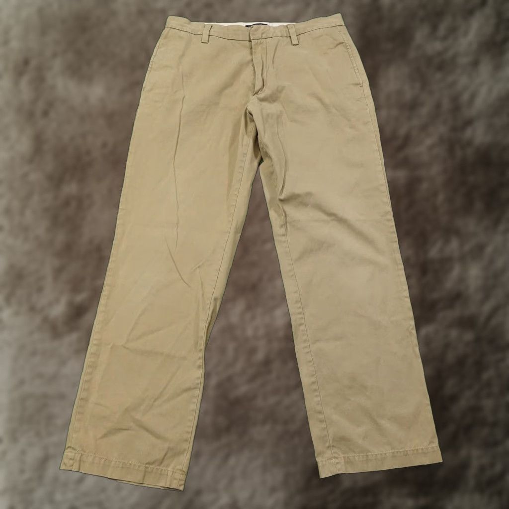 Banana Republic VINTAGE Banana Republic Pants Gavin Chino Flat Front Cotton Beige Mens 32x30 Khaki 30in Inseam Size US 32 / EU 48 - 1 Thumbnail
