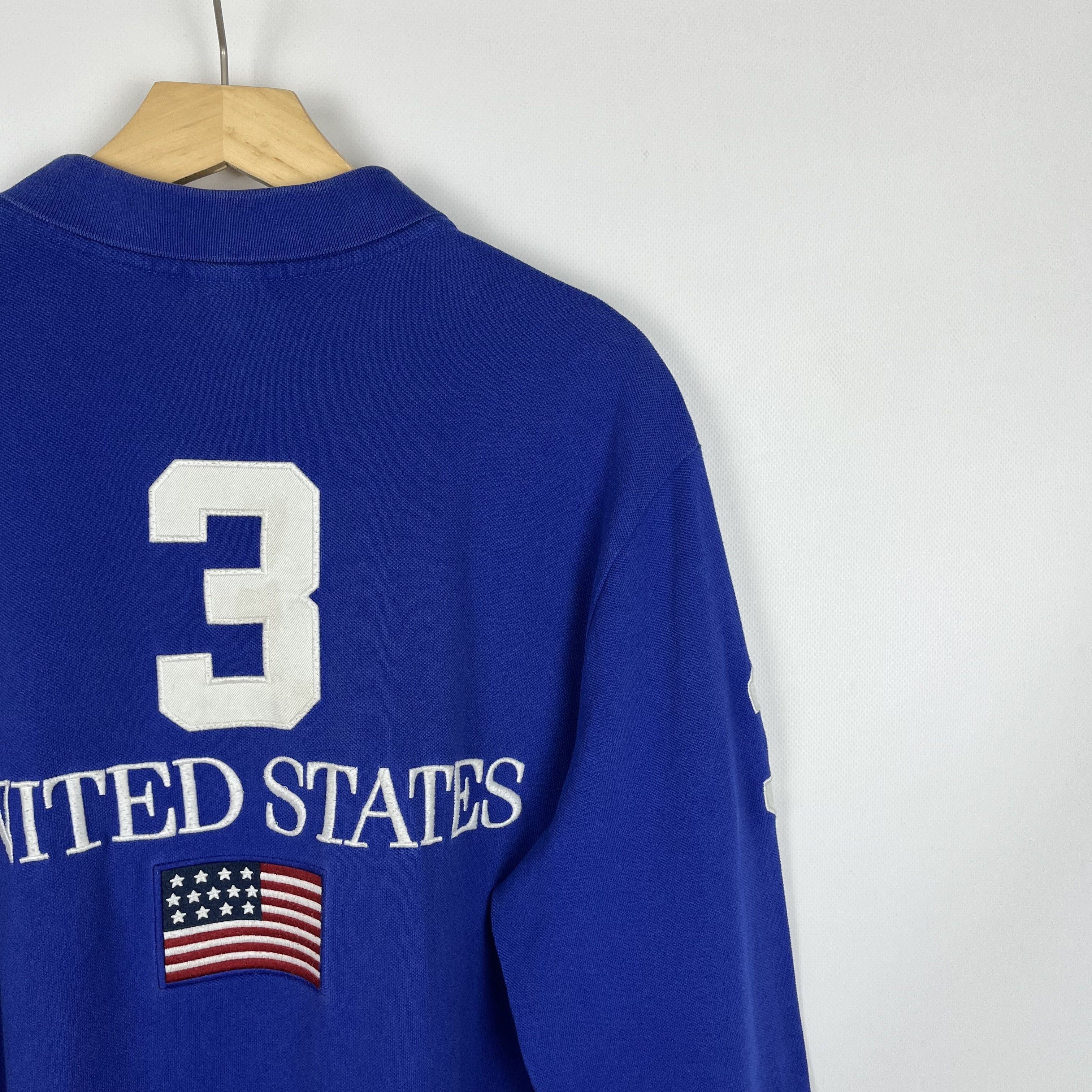 Polo Ralph Lauren Vintage Polo Ralph Lauren United States USA Rugby Shirt 90’s Size US XL / EU 56 / 4 - 16 Thumbnail