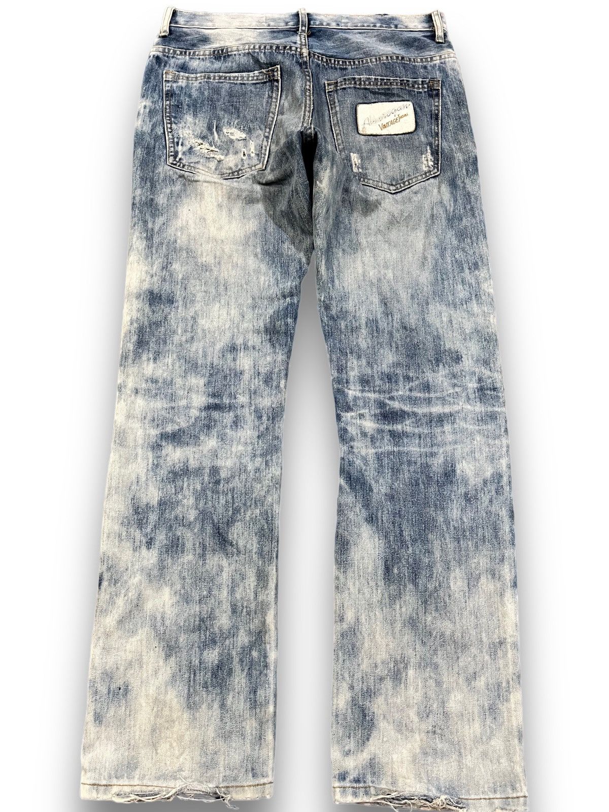 If Six Was Nine × Yasuyuki Ishii Vintage Alex Rogan Acid Wash Ripped Distressed Denim Size US 34 / EU 50 - 6 Thumbnail