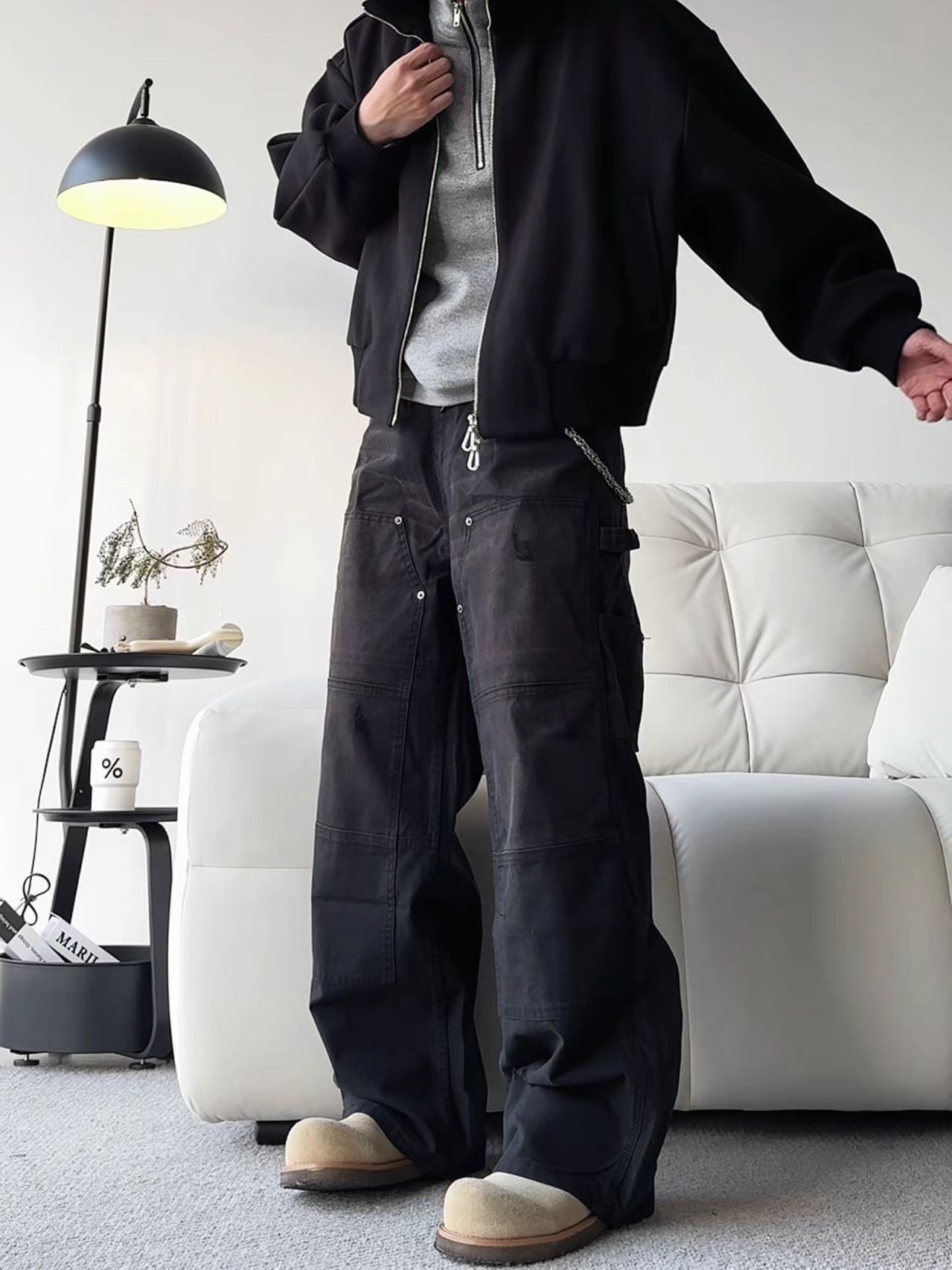 Japanese Brand × Vintage Vintage street double knee distressed lumberjack jeans Size US 34 / EU 50 - 3 Thumbnail