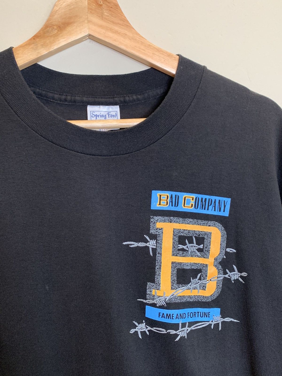 Band Tees *RARE* Vintage 86-87 Bad Company Fame And Fortune Tour Shirt Size US XL / EU 56 / 4 - 4 Thumbnail