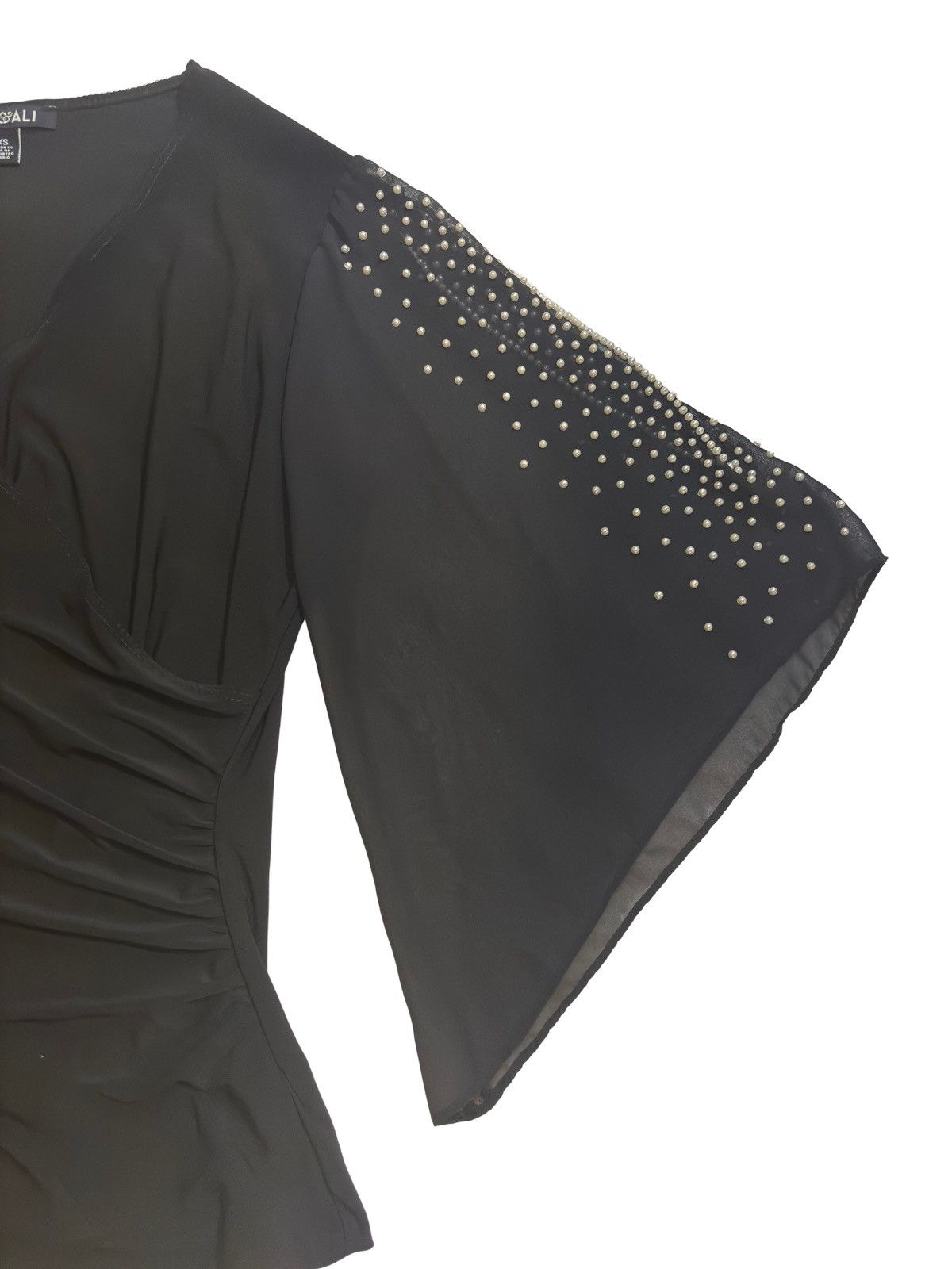 Other Black Top with beads details.wt1342 Size XS / US 0-2 / IT 36-38 - 5 Thumbnail