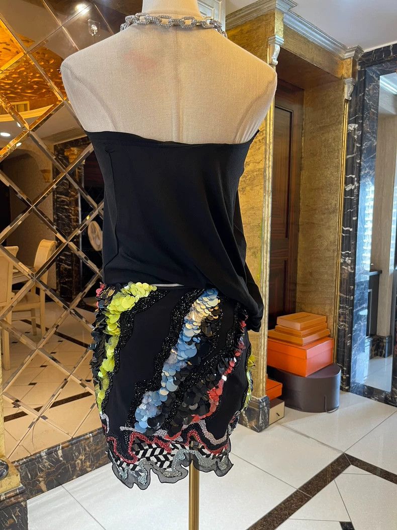 Versace Versace Rework full diamond sequin rhinestone skirt Size M / US 6-8 / IT 42-44 - 5 Thumbnail