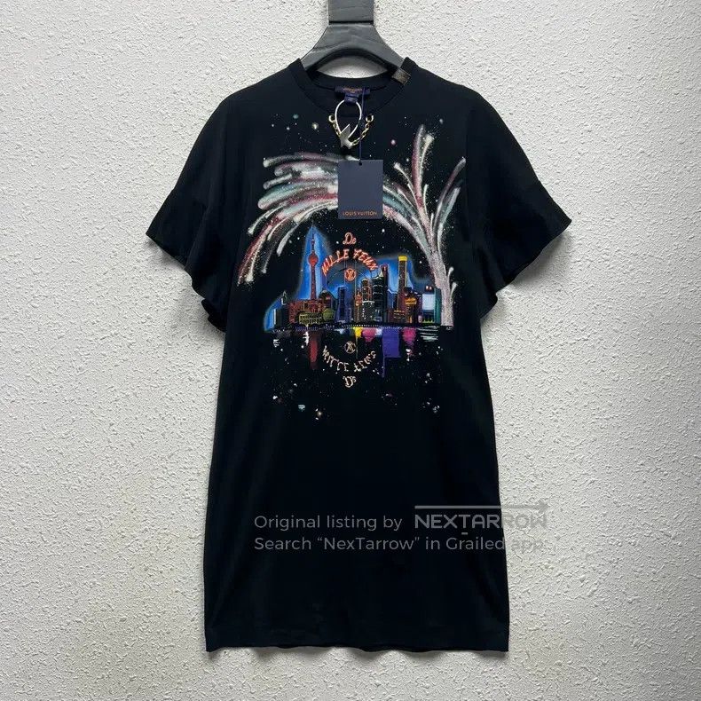 Louis Vuitton Louis Vuitton Neon Urban Print Lotus Leaf T-Shirt Short Sl Size M / US 6-8 / IT 42-44 - 1 Thumbnail