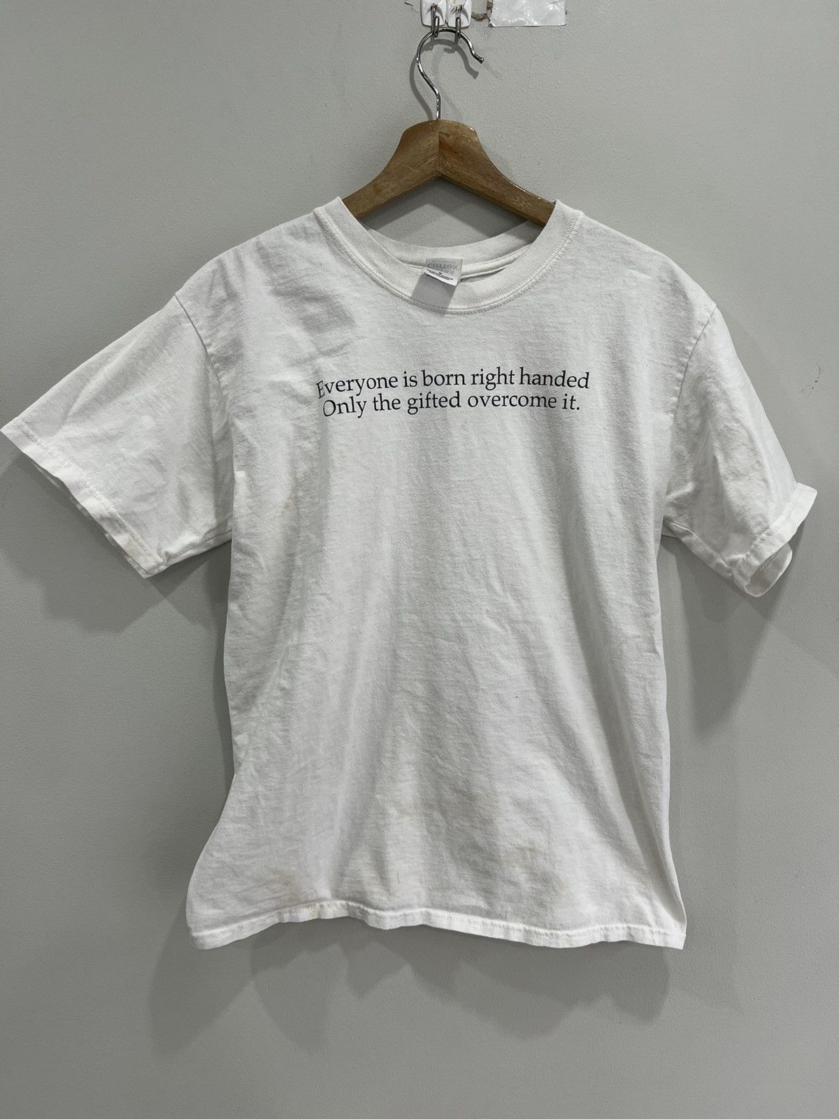 Vintage Vintage Left Handed Right Handed Sentence Words Tee phrase Size US M / EU 48-50 / 2 - 1 Thumbnail