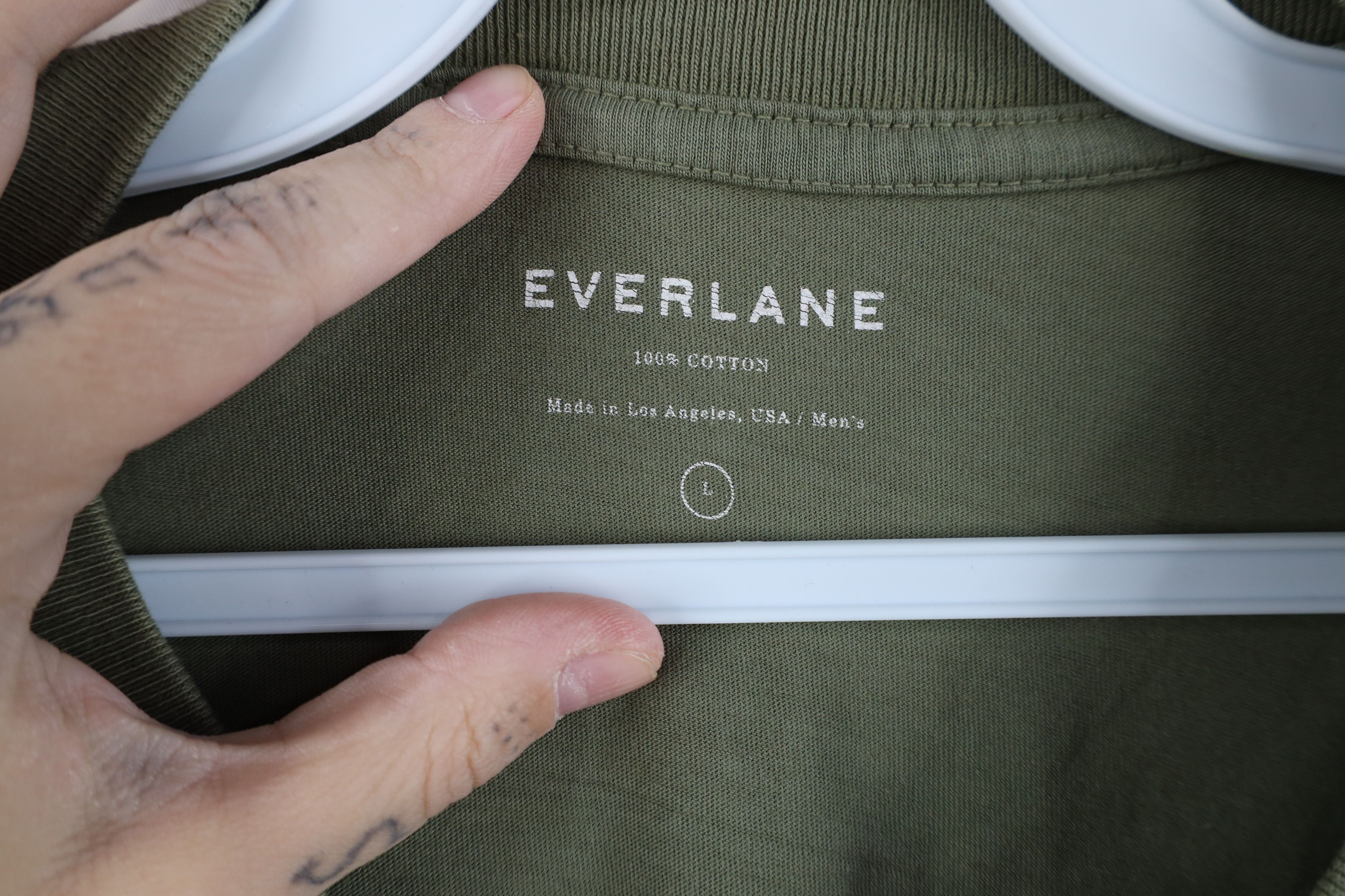 Everlane Everlane Blank Cotton Short Sleeve T-Shirt Green USA Size US L / EU 52-54 / 3 - 4 Thumbnail