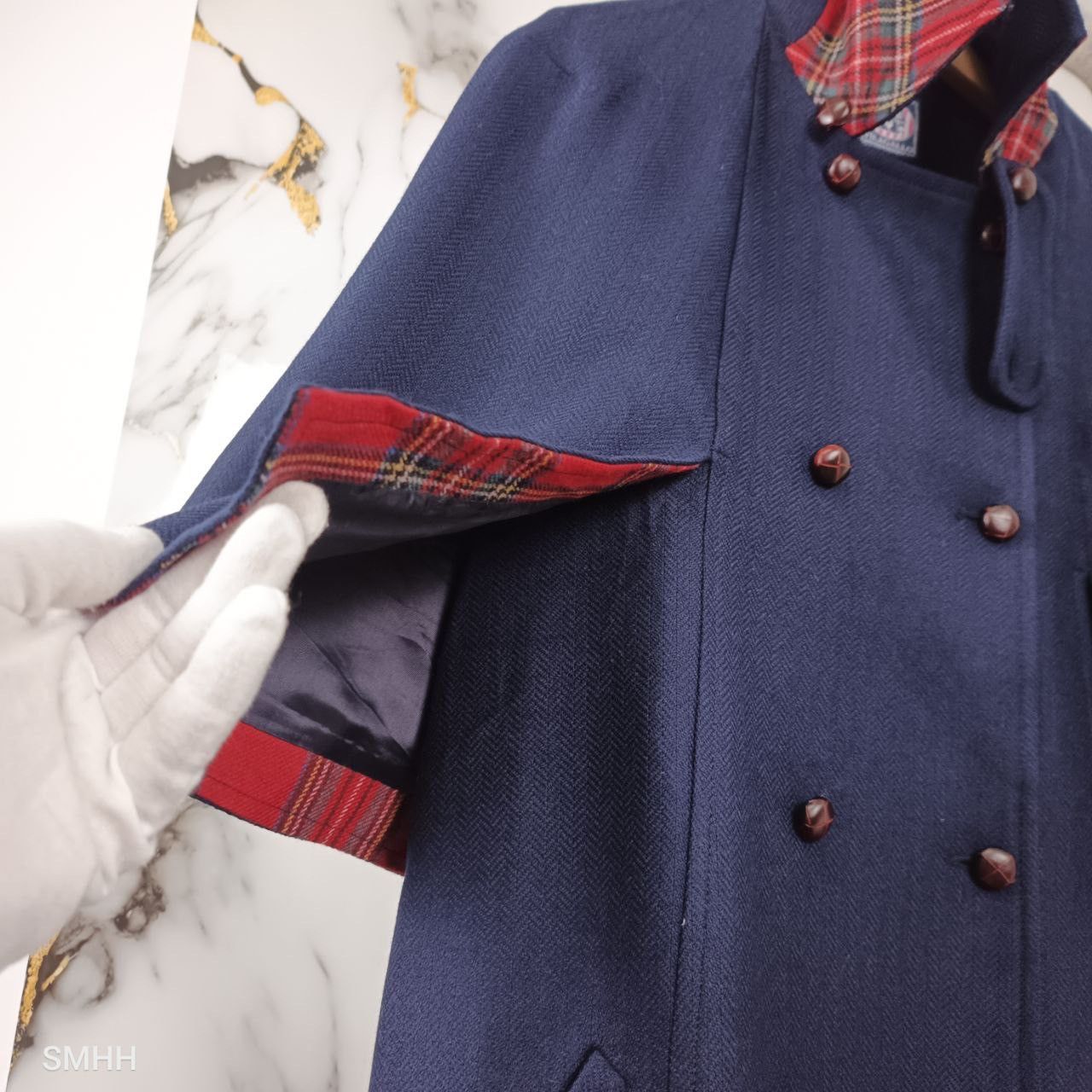 Vilagallo [Rare] Vilagallo Wool Cape – 214 MARINO – 38(One-Size) New Size S / US 4 / IT 40 - 6 Thumbnail