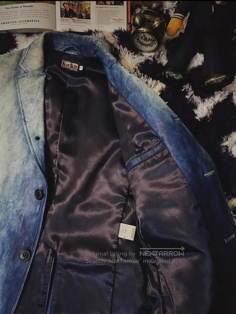 Blue Blue Japan Blue Blue Japan Leather Indigo Blazer Jacket. Size US S / EU 44-46 / 1 - 5 Thumbnail