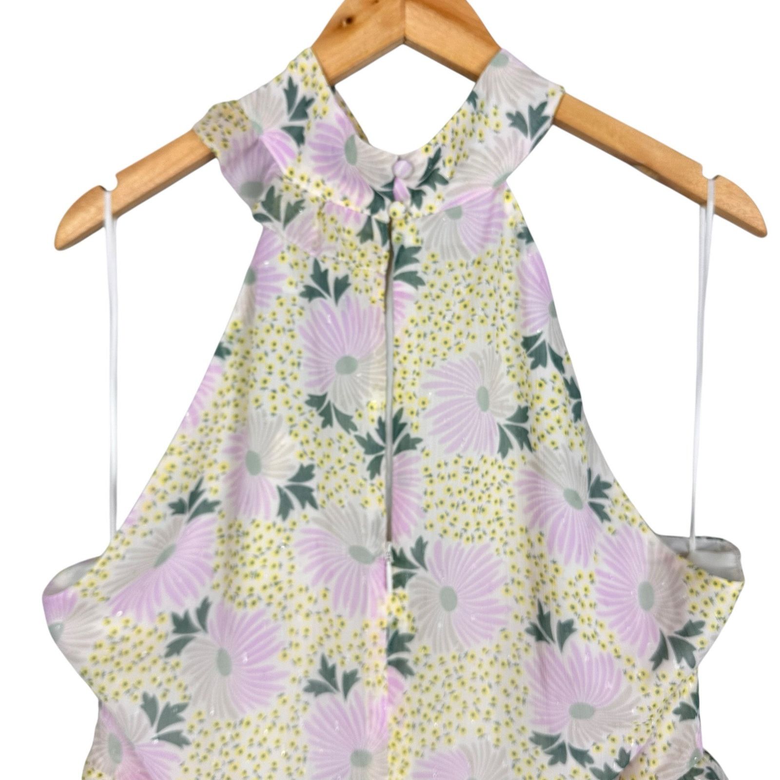 Ted Baker Ted Baker Twist Neck Mini A-line Floral Ruffle Dress Sz 16 Size XXL / US 16-18 / IT 52-54 - 15 Thumbnail