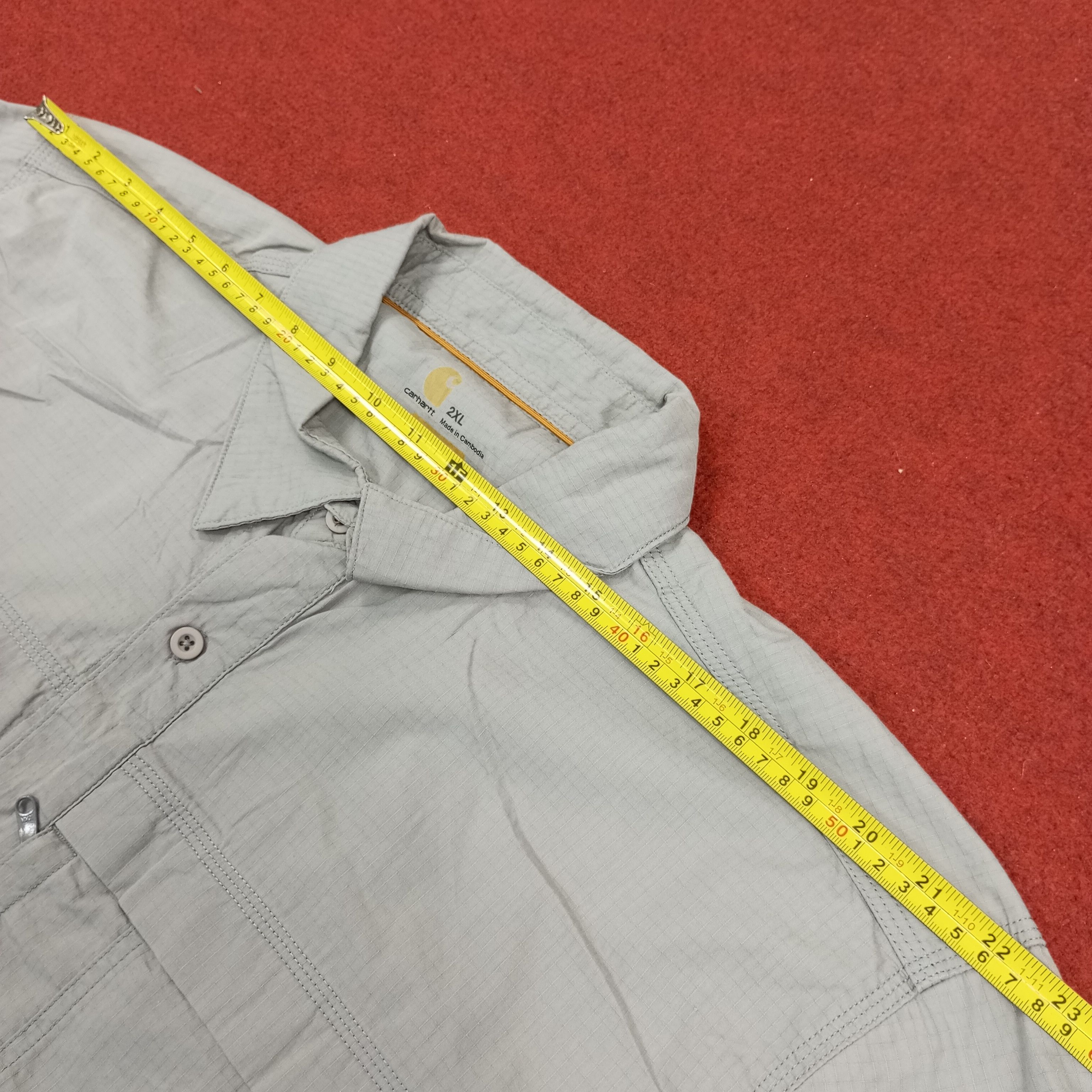 Carhartt × Vintage Carhartt Casual Style Small Logo Design Shirt Distressed Size US XXL / EU 58 / 5 - 11 Thumbnail