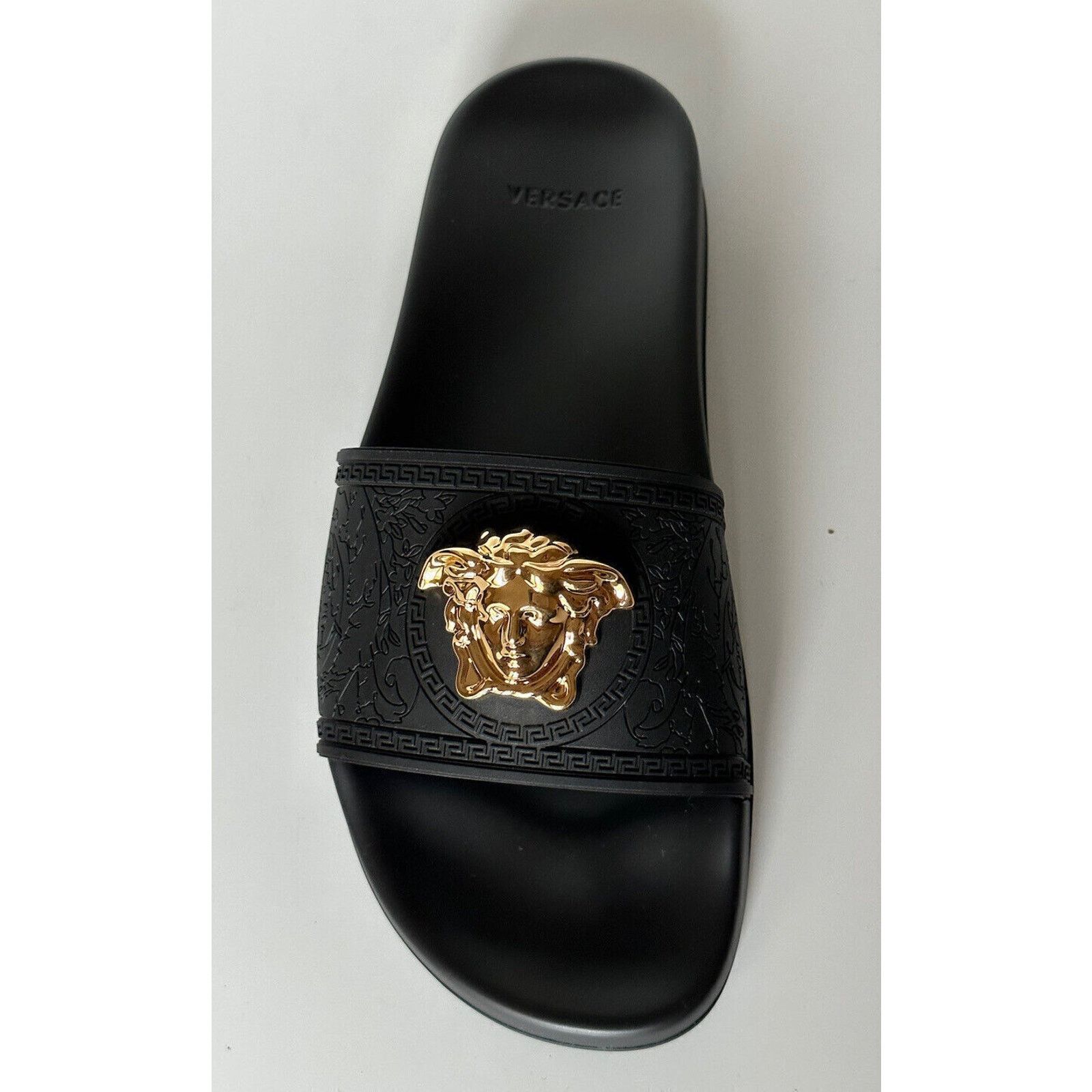 Versace Versace Gold Medusa Head Sandals Black 9 US (39 Euro) IT NIB Size US 9 / IT 39 - 4 Thumbnail
