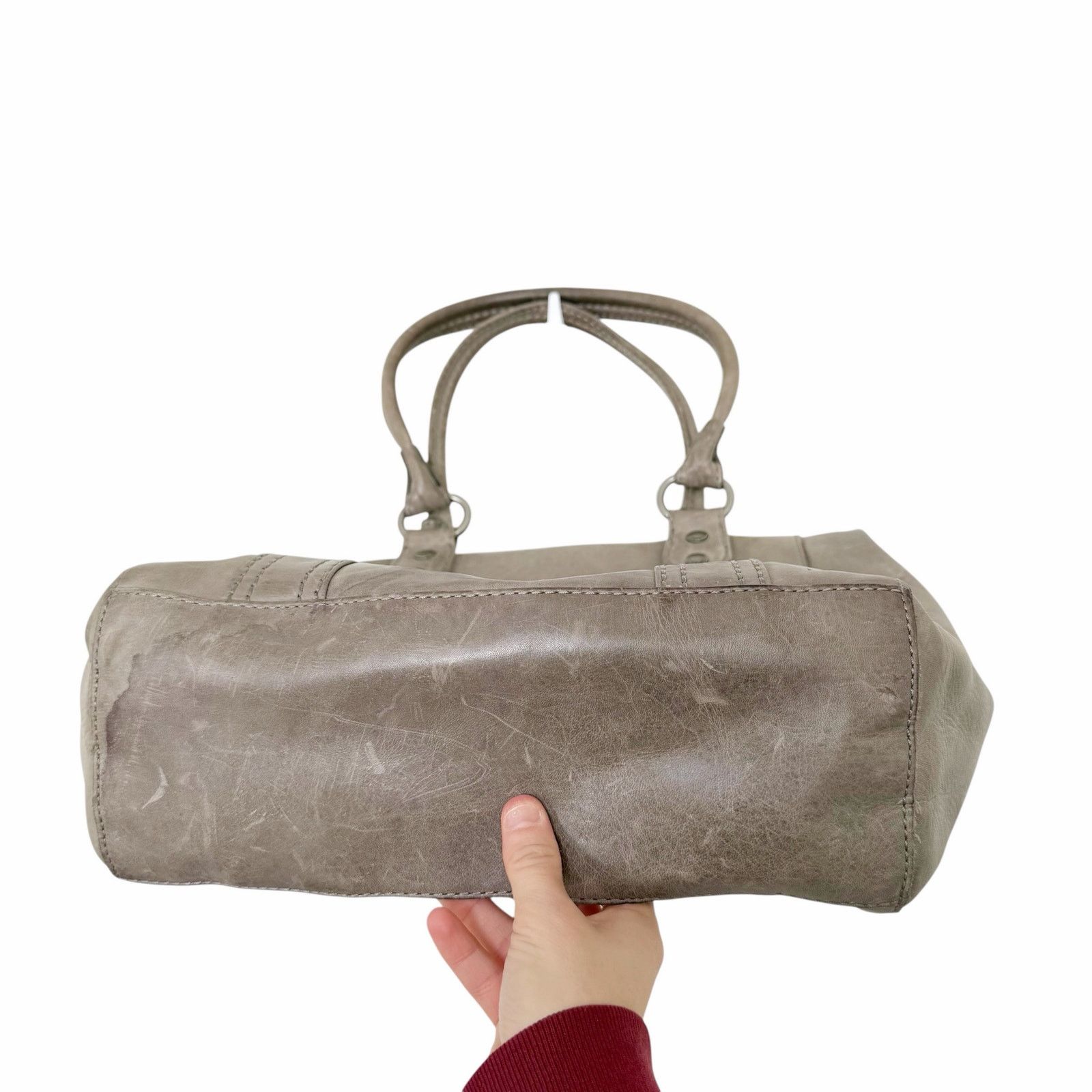 Frye Frye Melissa Gray Leather Tote Shouder Bag Size ONE SIZE - 3 Thumbnail