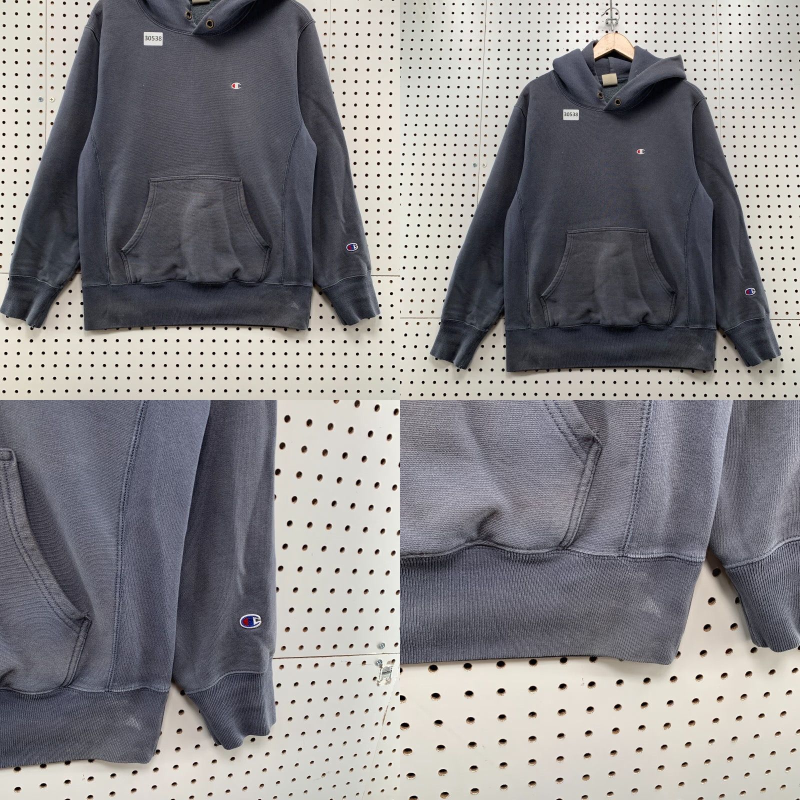 Champion VINTAGE Champion Reverse Weave Hoodie Men Medium Blue 70s Retro Style Heavyweight Fleece Size US M / EU 48-50 / 2 - 8 Thumbnail