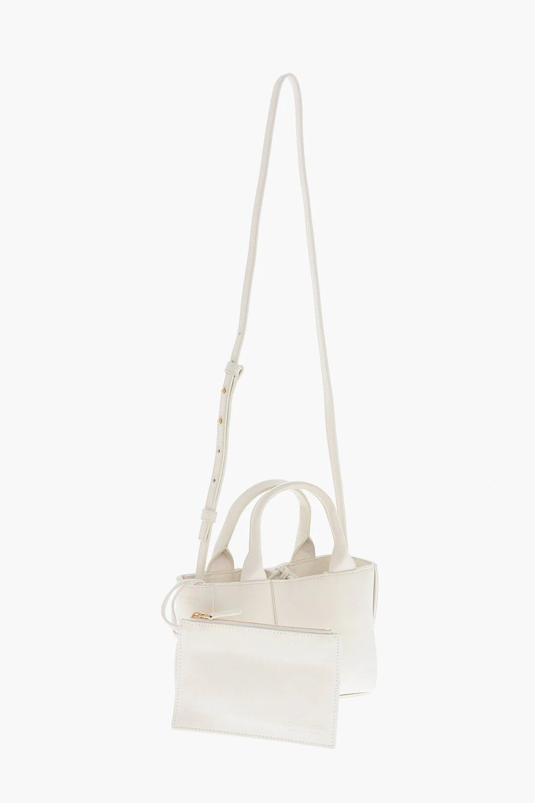 Bottega Veneta og1mm0426 Size: OS / Leather Mini Tote Bag in White Size ONE SIZE - 3 Thumbnail