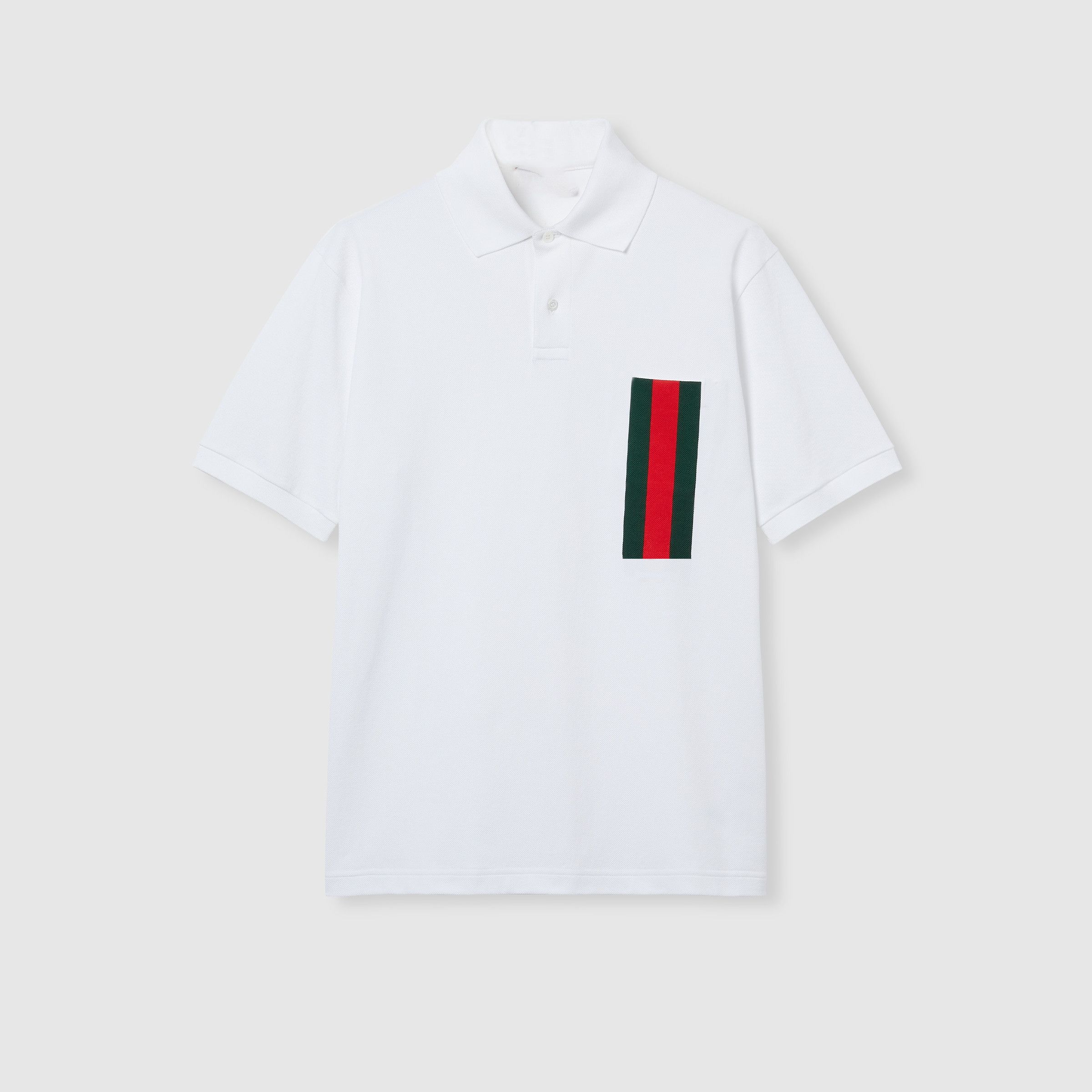 Designer Men’s White Classic Polo Shirt – Short Sleeve Collared Tee Size US L / EU 52-54 / 3 - 1 Thumbnail